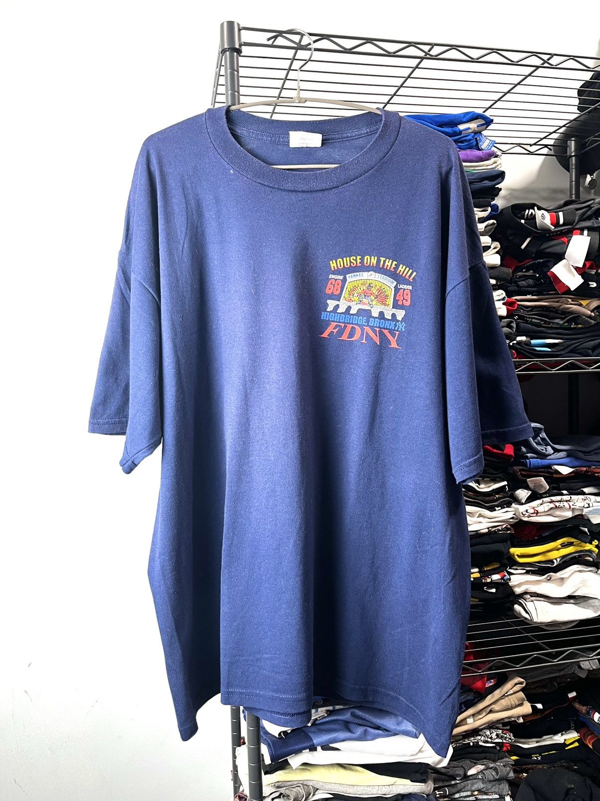 Vintage Vintage FDNY Highbridge Bronx Firefighter T Shirt Size US XL / EU 56 / 4 - 2 Thumbnail