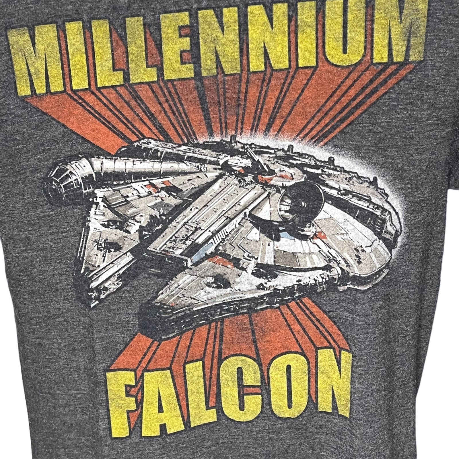 Star Wars Star Wars Millennium Falcon T-Shirt Gray Medium Graphic Tee Size US M / EU 48-50 / 2 - 2 Thumbnail