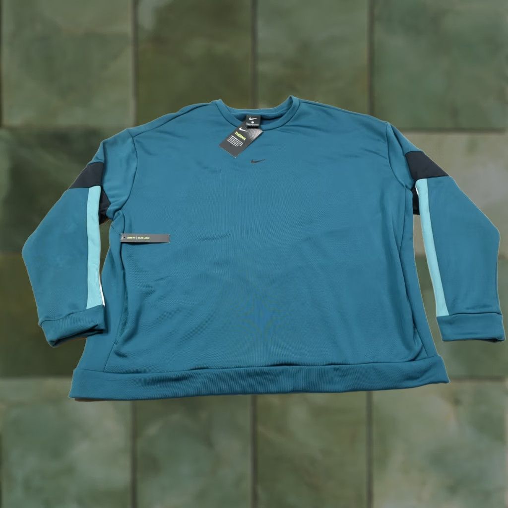 Nike Nike Therma Center Check Training Sweater Womens XL Blue Long Sleeve Gym Size XL / US 12-14 / IT 48-50 - 1 Thumbnail
