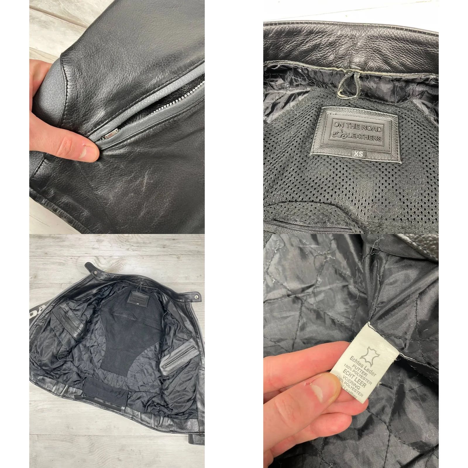 Honda VINTAGE Honda Racing Leather Motorcycle Jacket Moto Men XS Black Jacket Size US XS / EU 42 / 0 - 9 Thumbnail