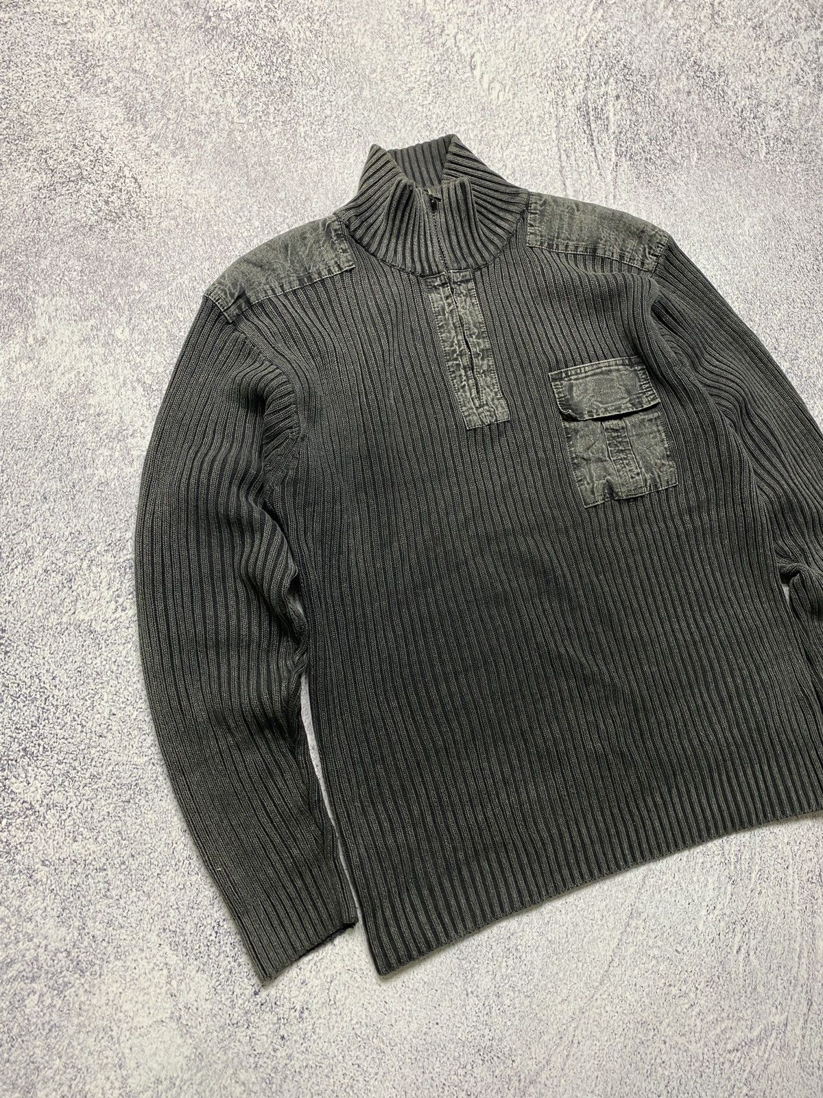 Japanese Brand Vintage Japanese Multi Pocket Knitted Sweater Avantgarde Y2K Size US M / EU 48-50 / 2 - 4 Thumbnail