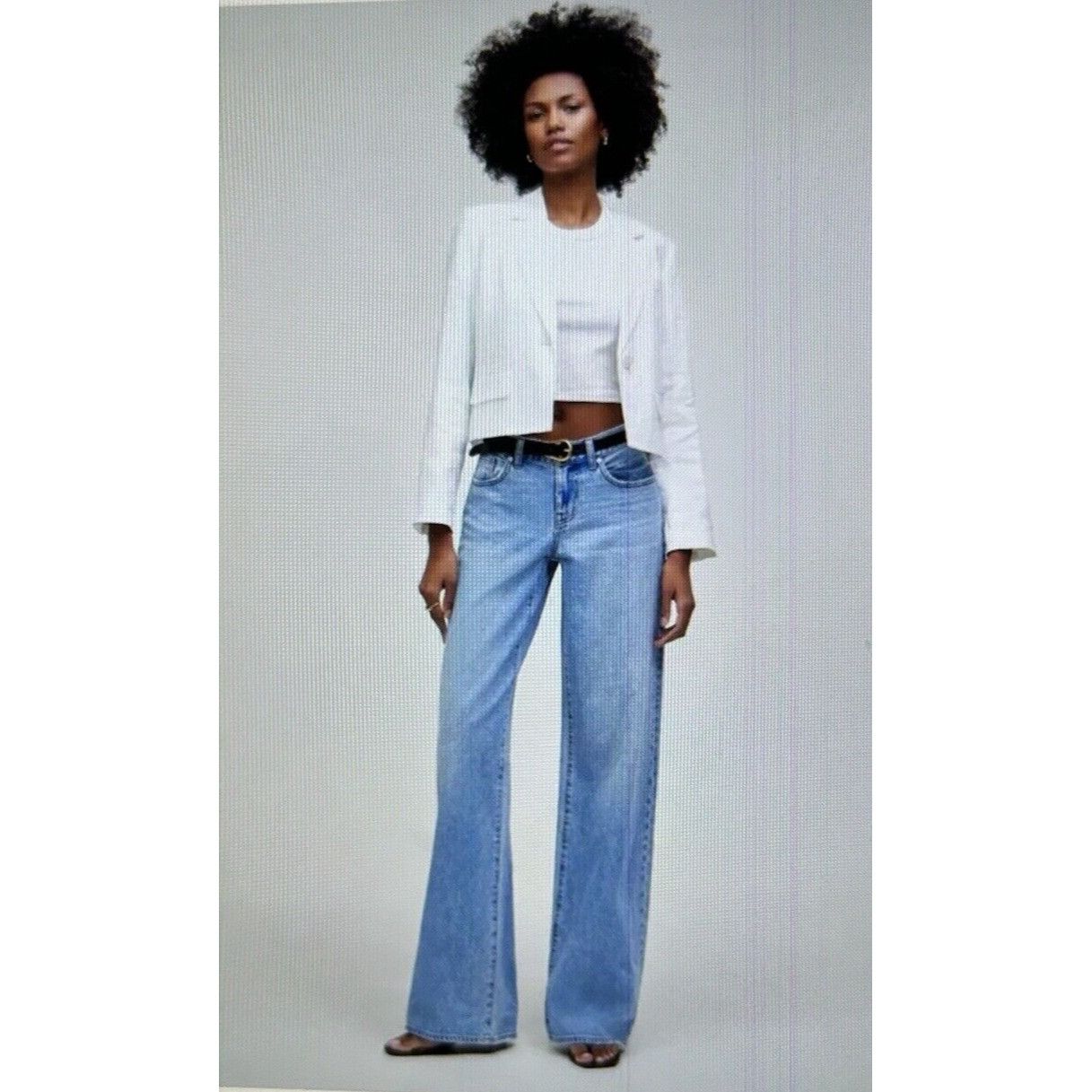 Madewell Madewell The Sutter Cropped Blazer 100% Linen White Size XS Size XS / US 0-2 / IT 36-38 - 3 Thumbnail