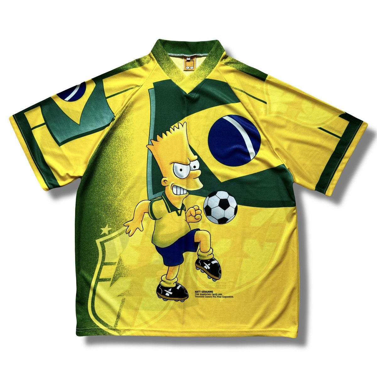The Simpsons Vintage 90s The Simpsons Bart Brazil Soccer Football ...