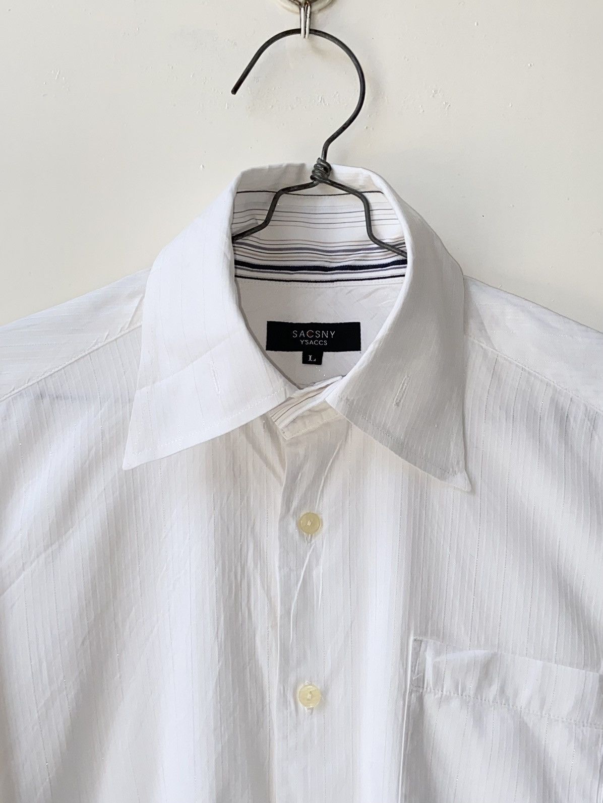 Yohji Yamamoto SACSNY Y’SACCS White Shirt Size US L / EU 52-54 / 3 - 4 Thumbnail