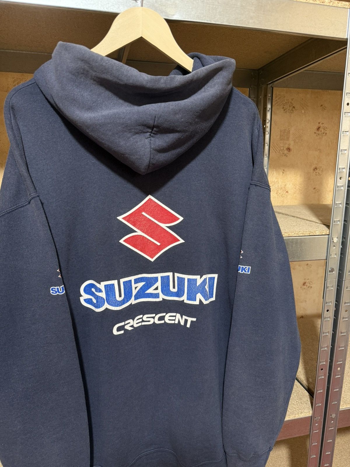 Vintage Vintage 2000’s Suzuki GSX Crescent Racing Moto Hoodie Size US XXL / EU 58 / 5 - 4 Thumbnail