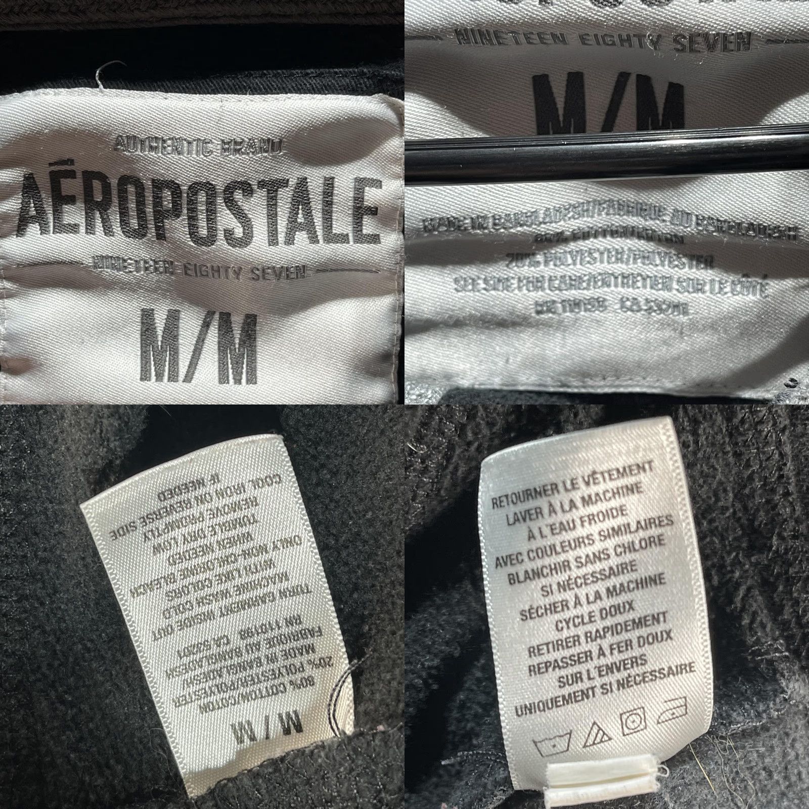 Vintage VINTAGE Aeropostale Hoodie Mens M Charcoal Pullover Hooded Kangaroo Pocket Graphic Print 87 NYC 87th Dept City Mens Size US M / EU 48-50 / 2 - 8 Thumbnail