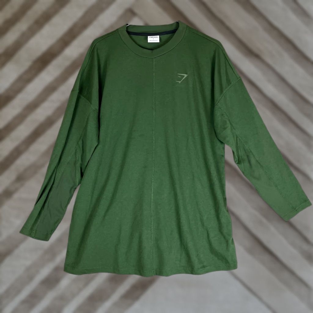Gymshark Gymshark Womens Shirt Green Long Sleeve Activewear Crew Neck Pullover Large Size L / US 10 / IT 46 - 1 Thumbnail
