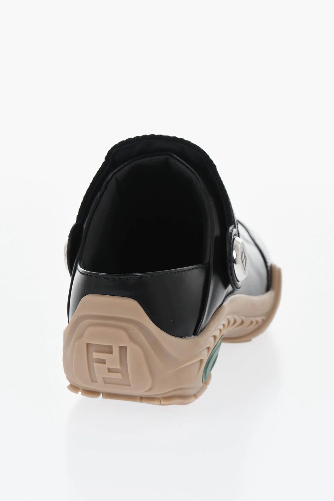 Fendi og1mm0326 Brushed-Leather Mules in Black & White Size US 9 / EU 42 - 3 Thumbnail