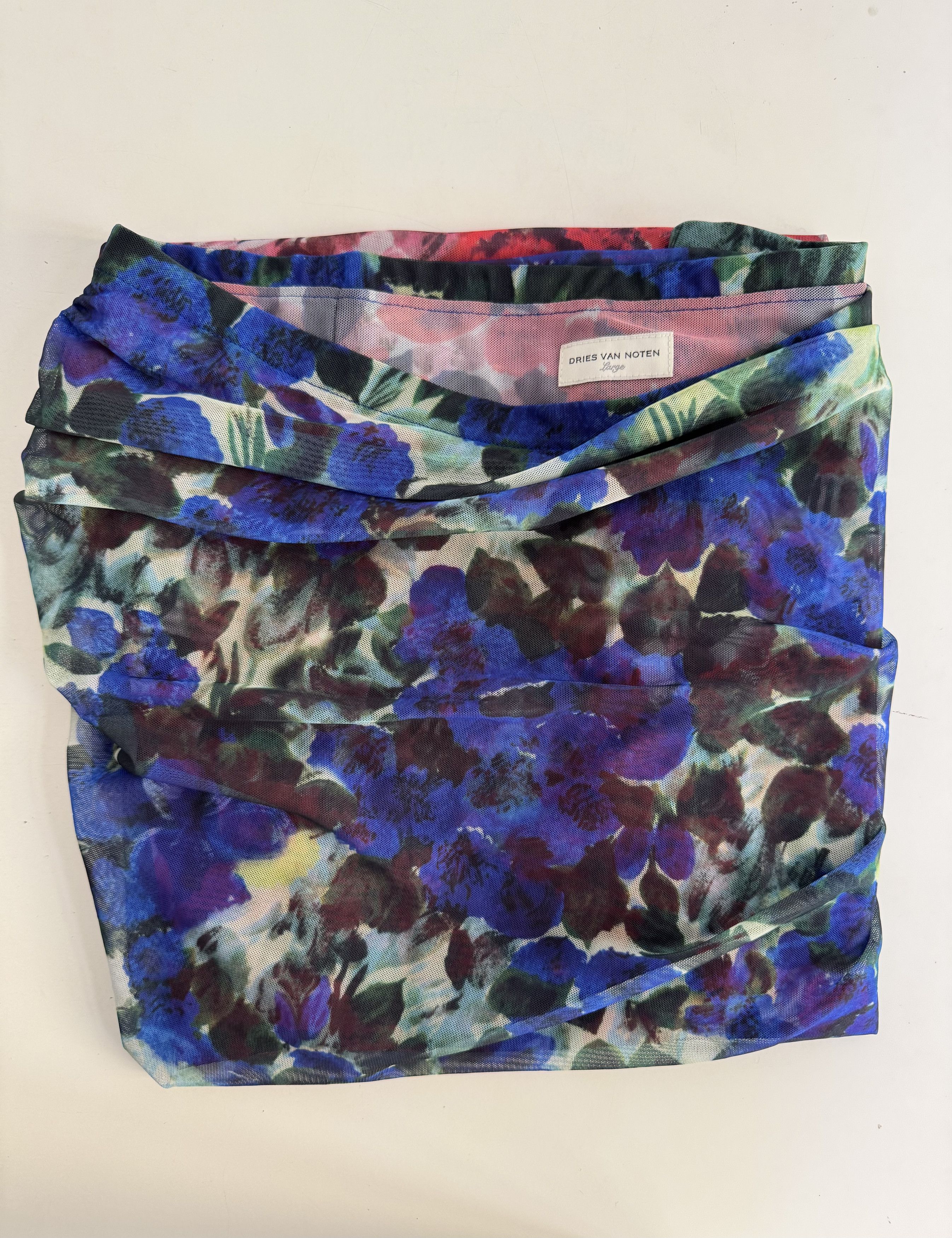 Dries Van Noten Blue Double Layered Midi Skirt Size 27" / US 4 / IT 40 - 5 Thumbnail