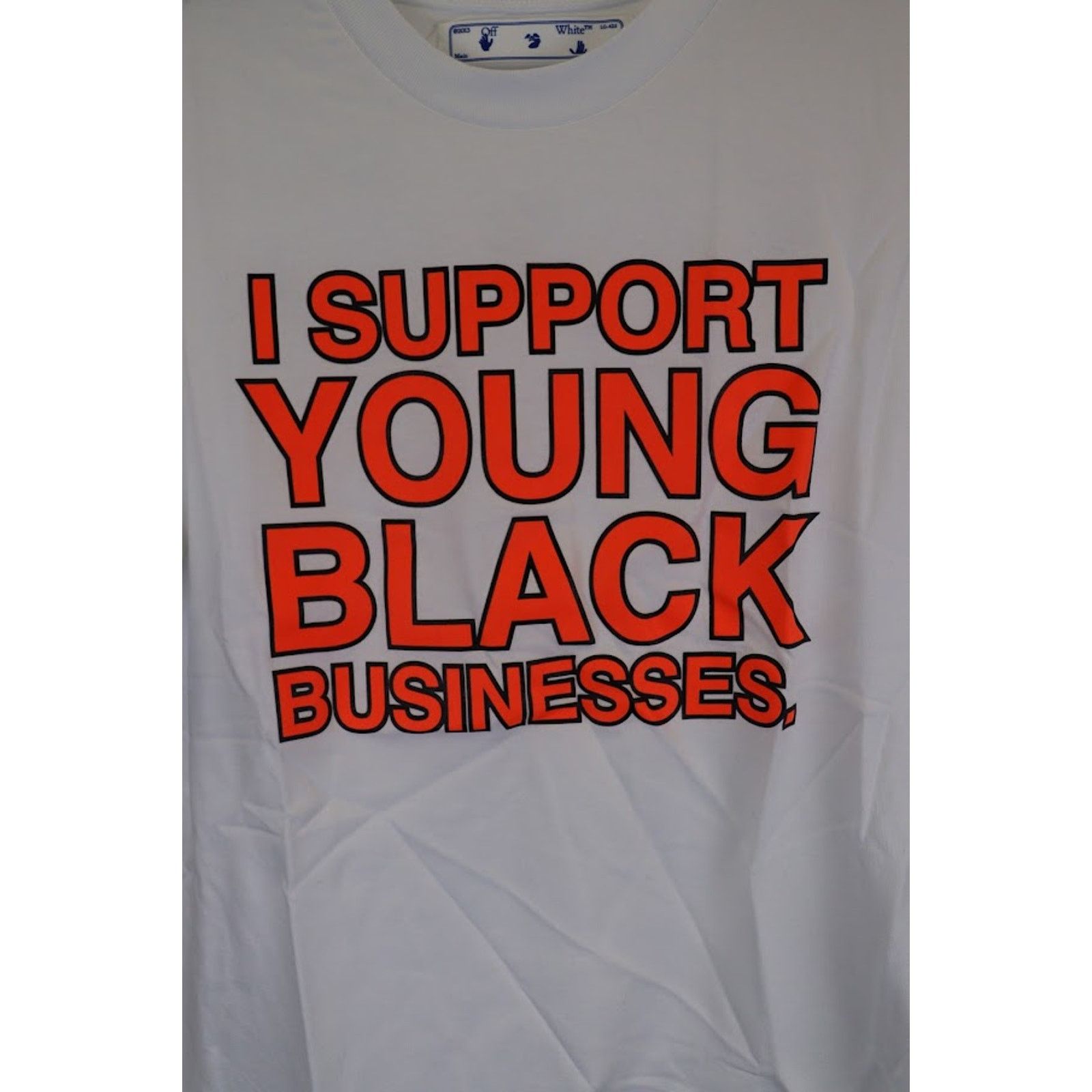Off-White o1rshd1 "I Support Young Black Business." Tee T-Shirt White Size US S / EU 44-46 / 1 - 7 Thumbnail