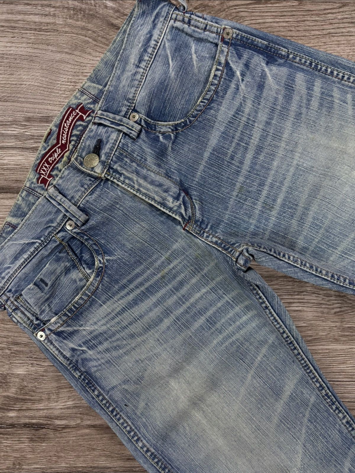 Seditionaries Liberto XXX Cross Paint Grunge Distress Jeans Size US 34 / EU 50 - 5 Thumbnail