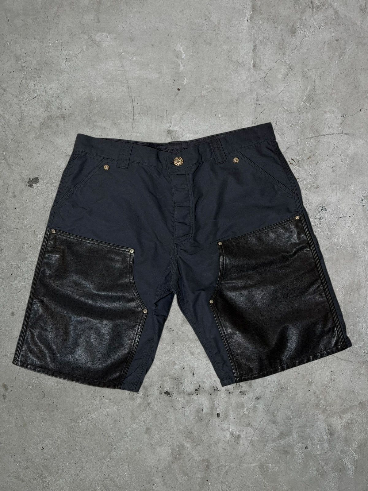 Chrome Hearts Chrome Hearts Carpenter Nylon Leather Patch Shorts Size US 38 / EU 54 - 1 Thumbnail