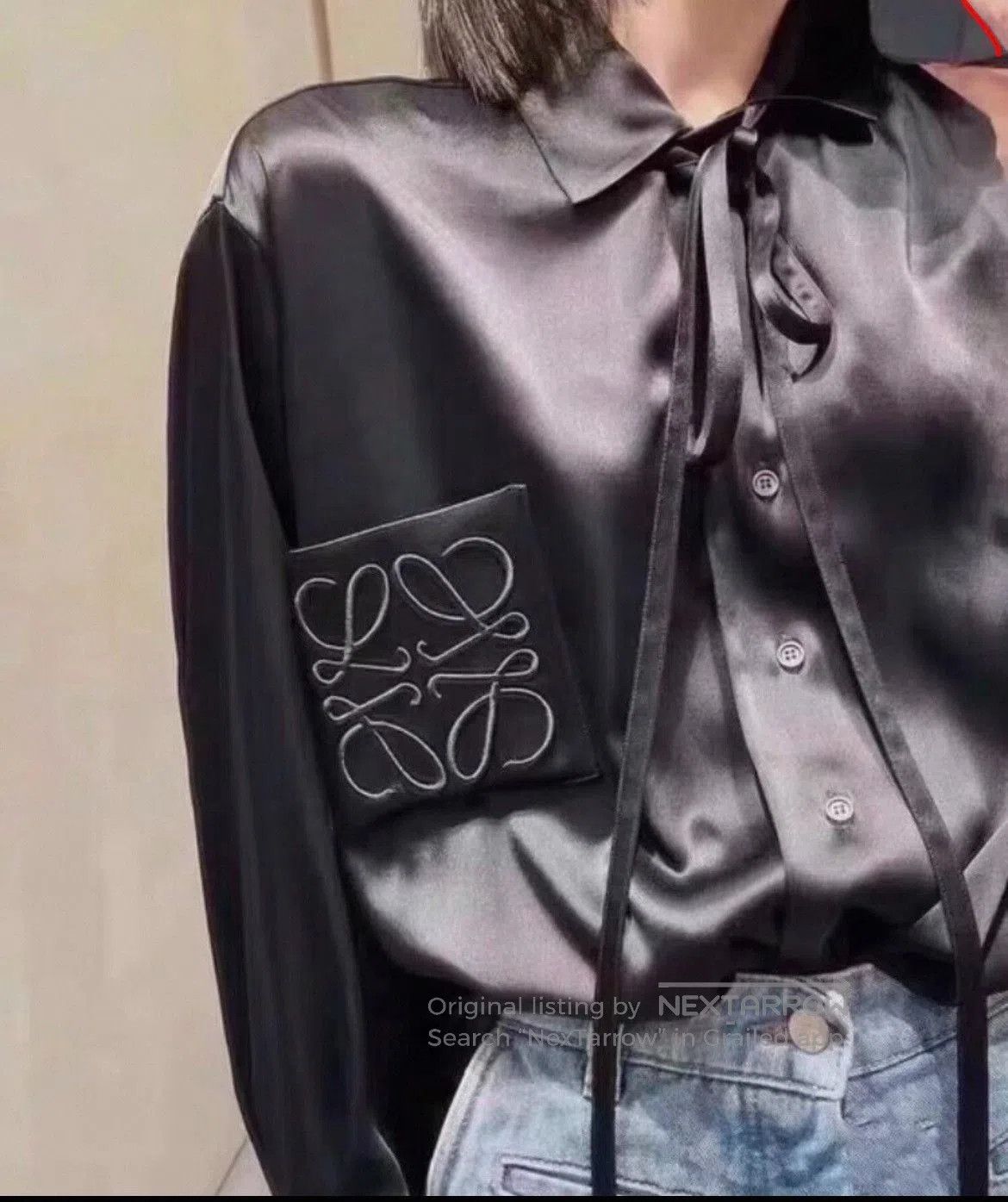 Loewe Loewe Logo Black Silk Long. Size S / US 4 / IT 40 - 1 Thumbnail