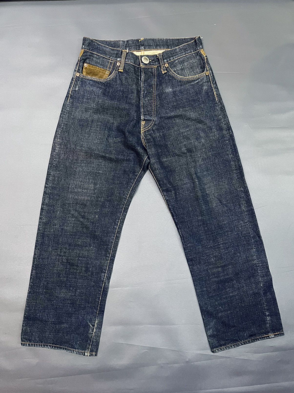 Designer × Evisu RARE EVISU PARIS YAMANE SUEDE SEA GULL SELVEDGE JEANS Size US 31 - 2 Thumbnail