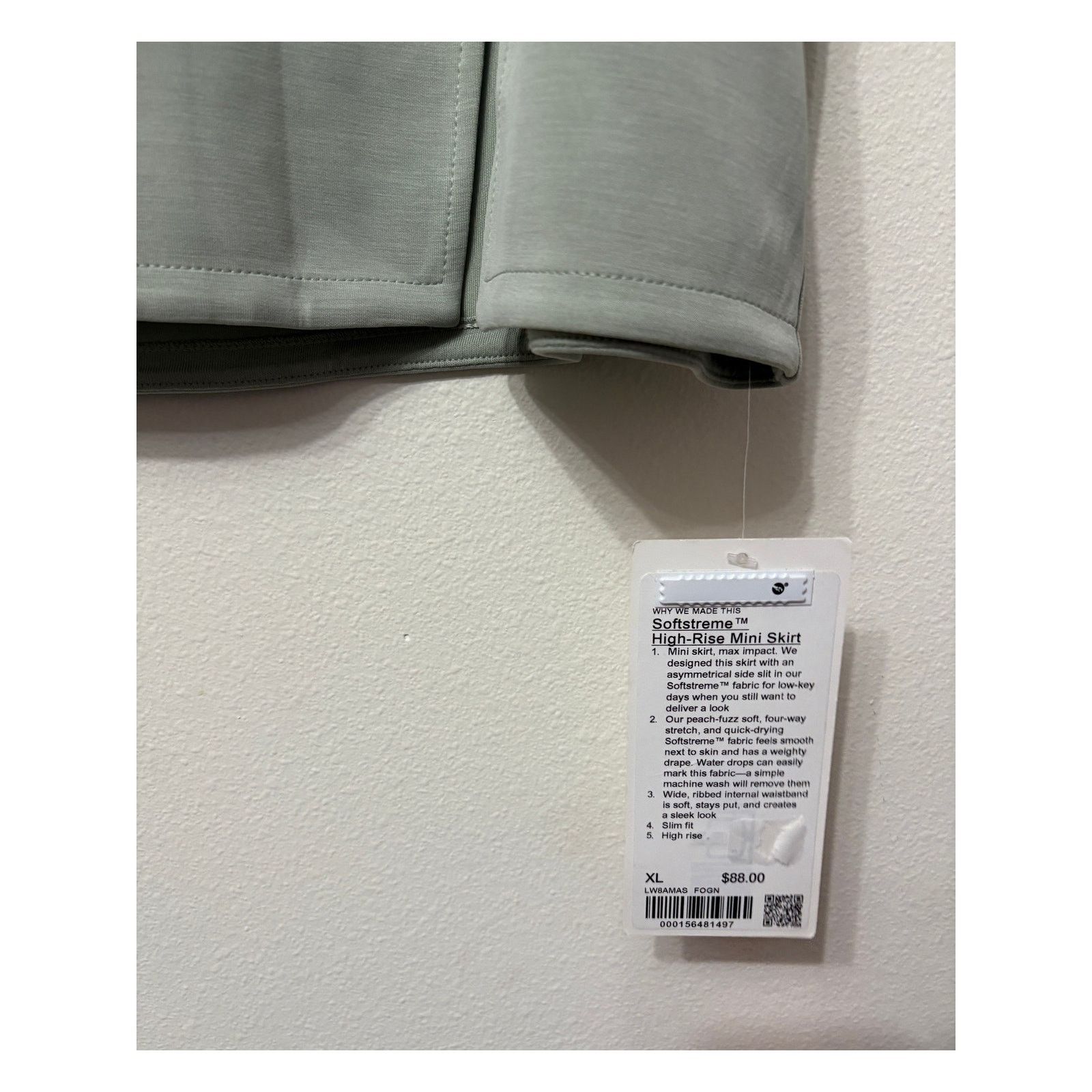 Lululemon NWT Lululemon High-Rise Mini Skirt Sz XL MSRP $88 Fog Green Size 38" / US 16 / IT 52 - 3 Thumbnail