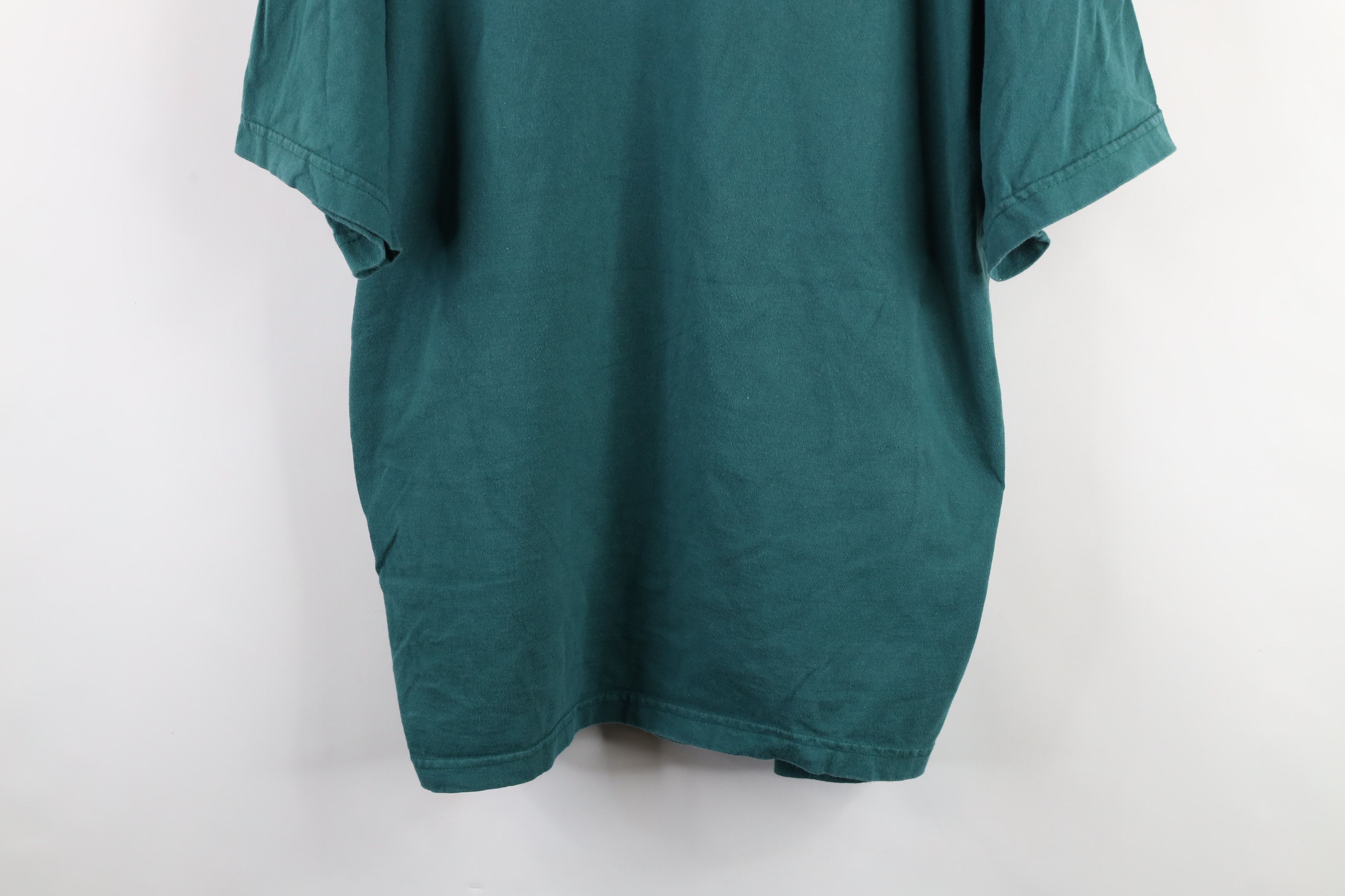 Vintage Vintage 90s Streetwear Blank Baggy Fit Cotton T-Shirt Green Size US L / EU 52-54 / 3 - 3 Thumbnail