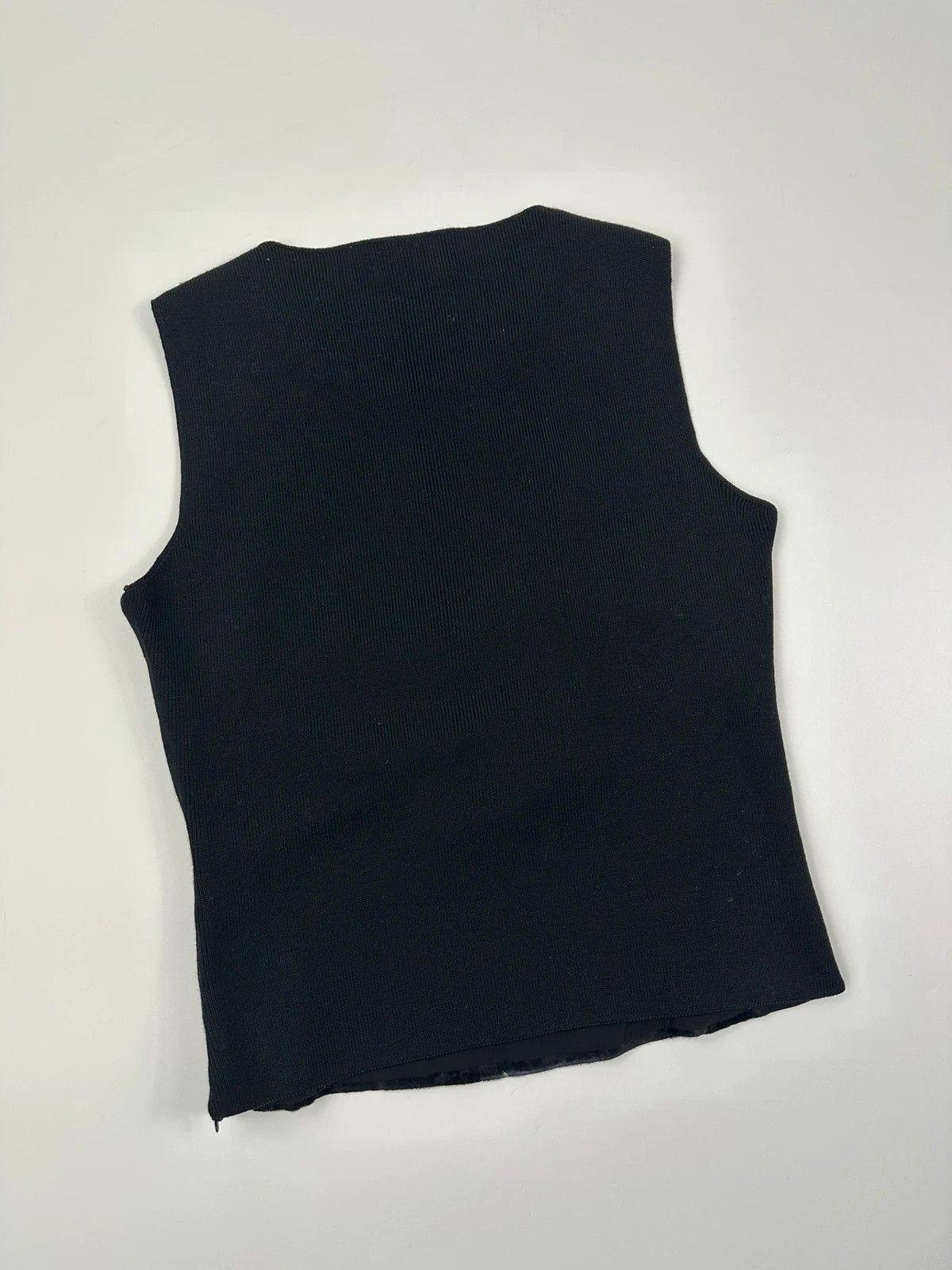 Prada Prada FW1999 Black Wool Fur Tank Top Size M / US 6-8 / IT 42-44 - 9 Thumbnail