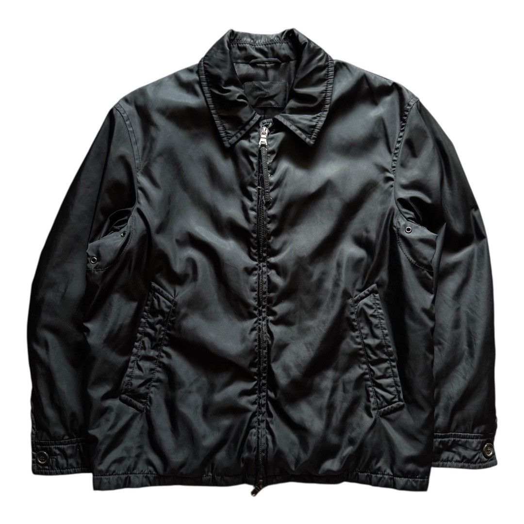 Prada - Vintage Insulated Black Nylon Trucker Jacket