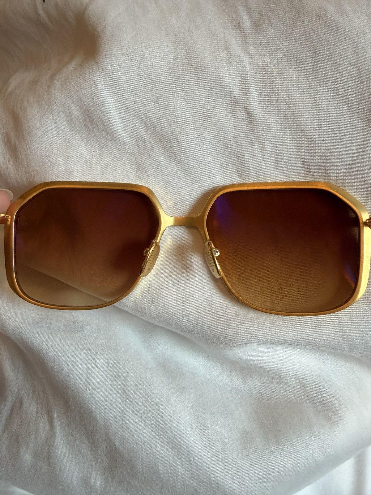 Jacques Marie Mage Jacques Marie Mage Aida Sunglasses in Gold Size ONE SIZE - 5 Thumbnail