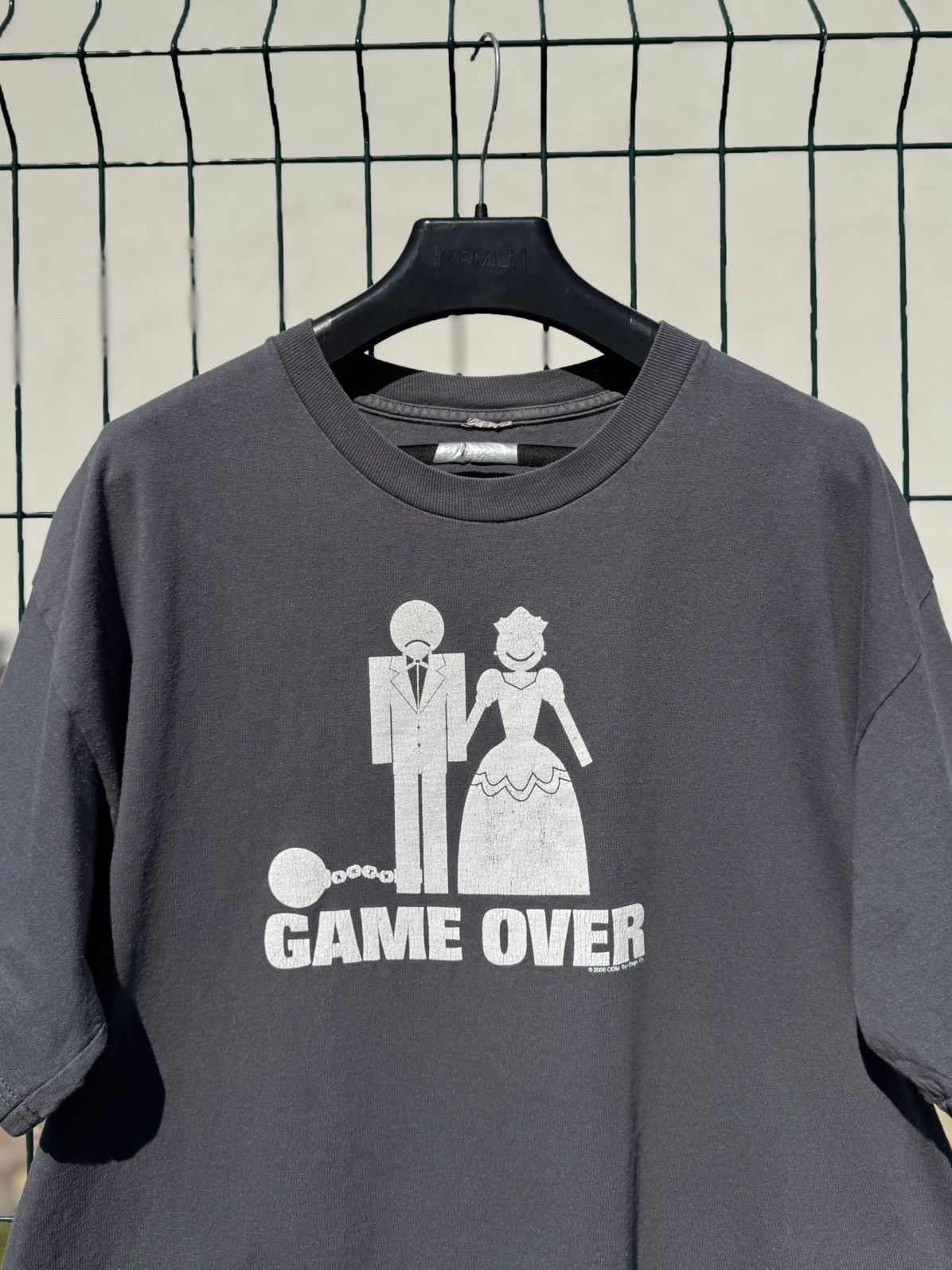 The Game Vintage 90s Game Over Fuck Marriage Grey T Shirt Size US XL / EU 56 / 4 - 1 Thumbnail
