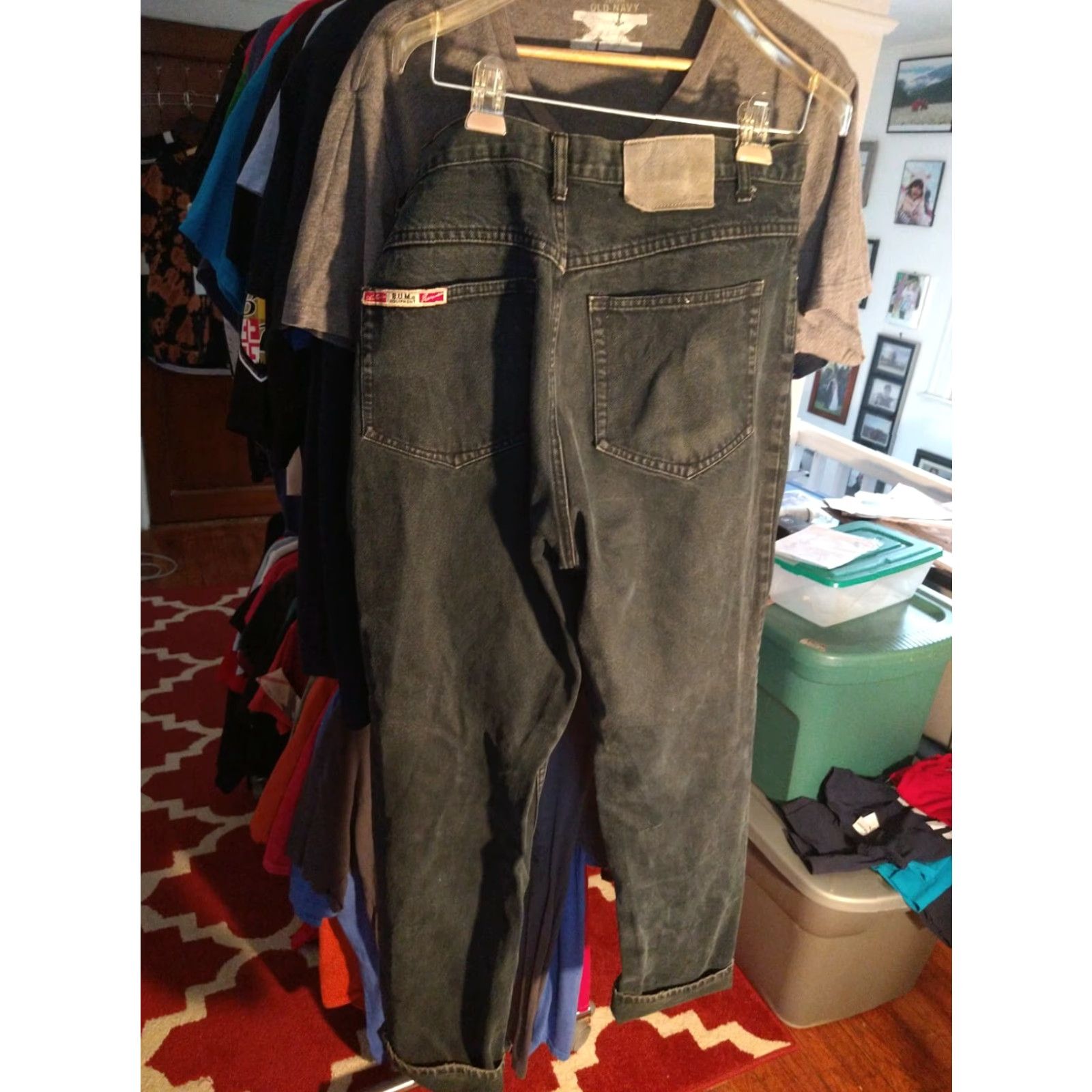 Equipment VINTAGE Bum Equipment Jeans Black Denim Size 33 Men 32 Inseam Bootcut Cotton Size US 33 - 4 Thumbnail