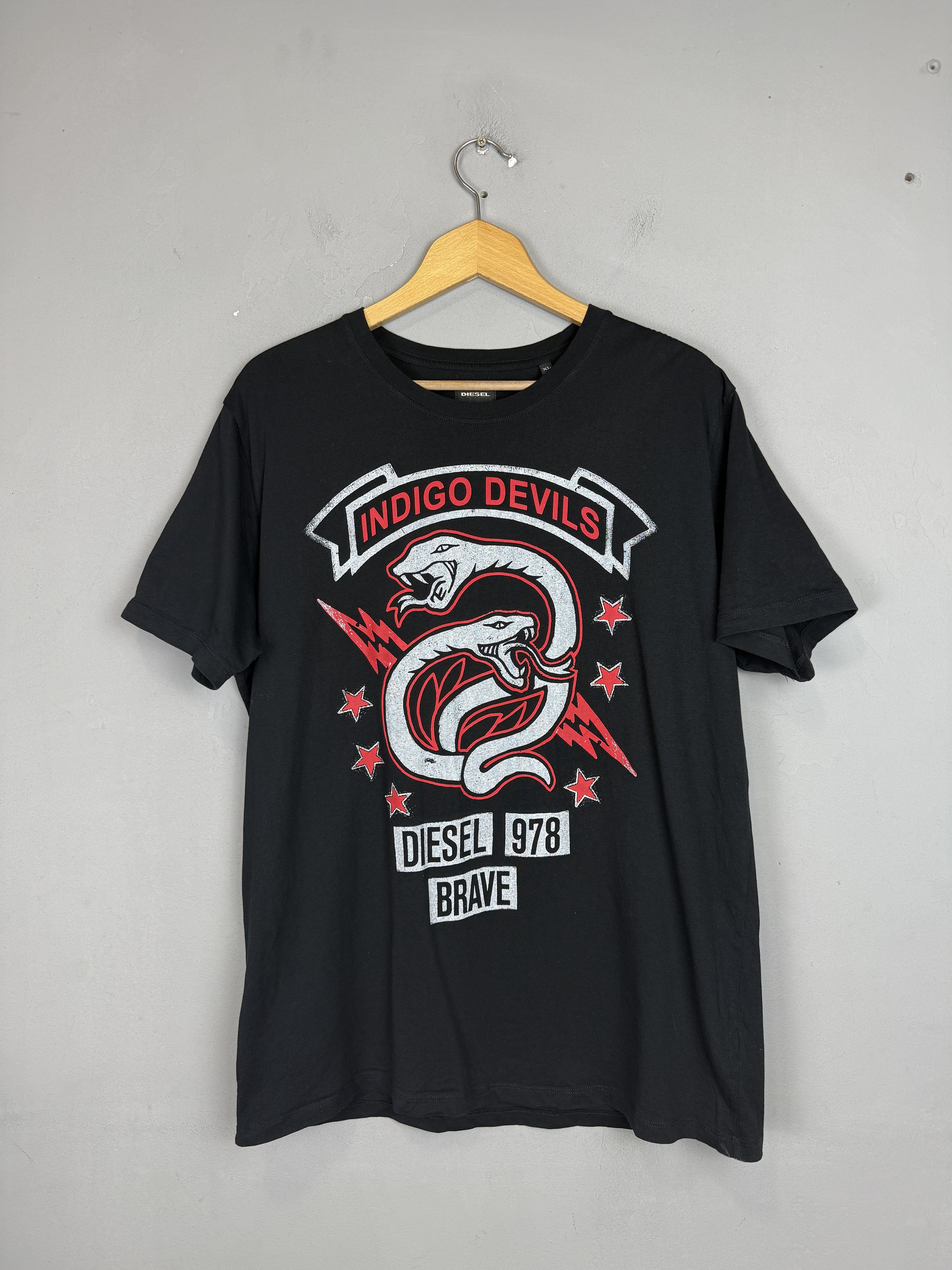 Diesel Diesel Industries T-Shirt Indigo Devis Black 978 Brave Size US M / EU 48-50 / 2 - 2 Thumbnail