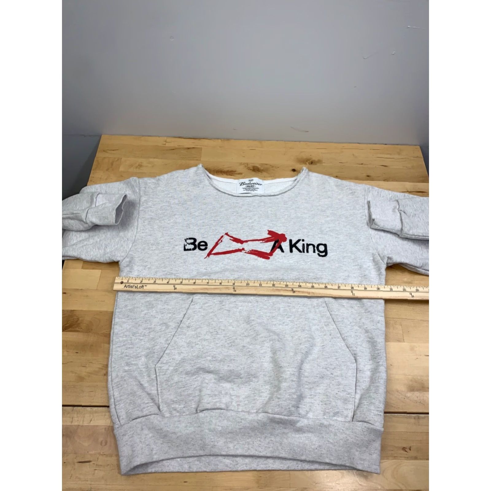 Budweiser Budweiser Halsey Collab Pullover Sweatshirt Unisex S Gray Be a King 11373 Size S / US 4 / IT 40 - 4 Thumbnail