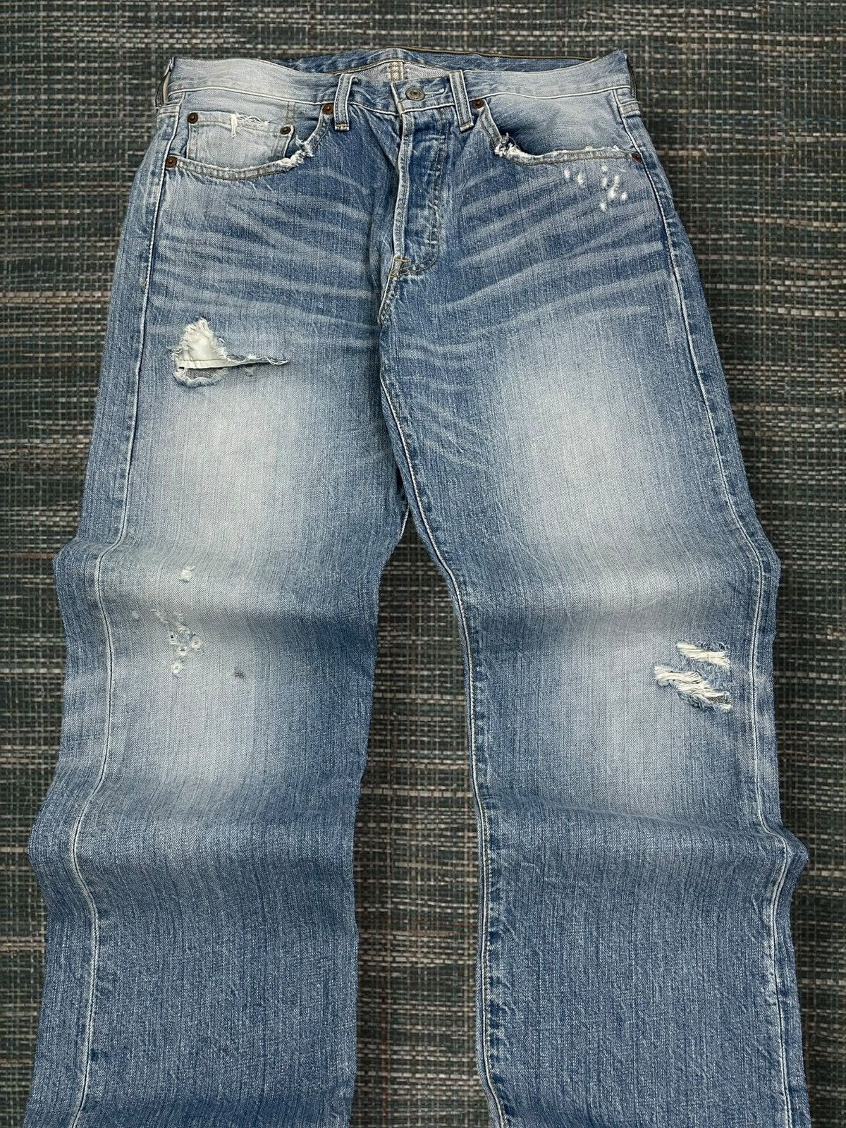 Levi's Vintage Clothing Og Vintage 90s Original Designer Levis 501 Distressed Denim Size US 30 / EU 46 - 4 Thumbnail