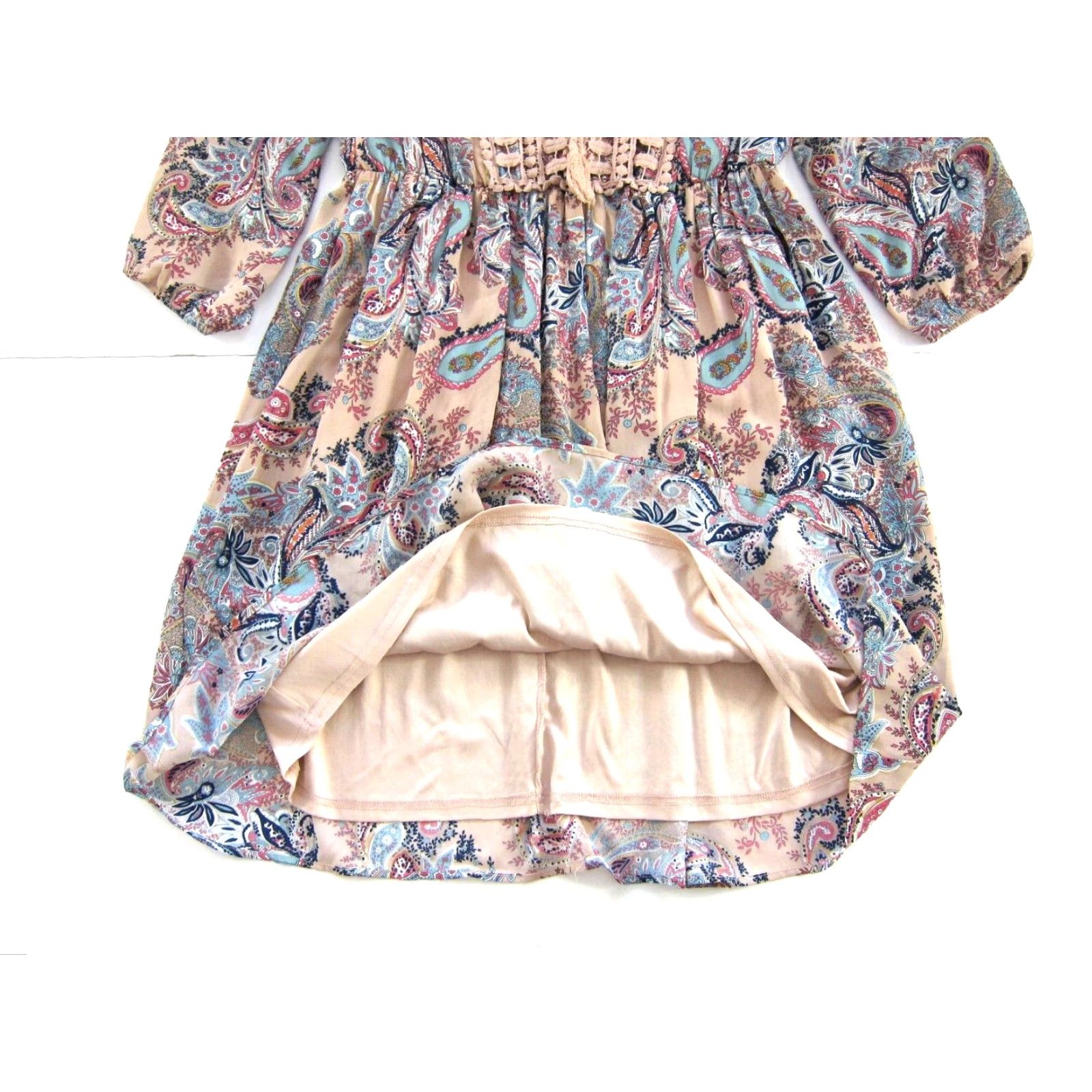 Pinko Daniel Rainn Pink Floral 3/4 Sleeve Embroidered Smock Tunic Dress M Womens Size M / US 6-8 / IT 42-44 - 7 Thumbnail