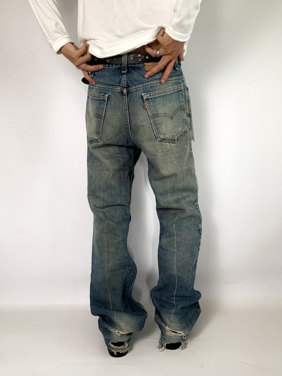 LVC 80s levis 517 distressed blue jeans usa orange tabs Size US 31 - 4 Thumbnail