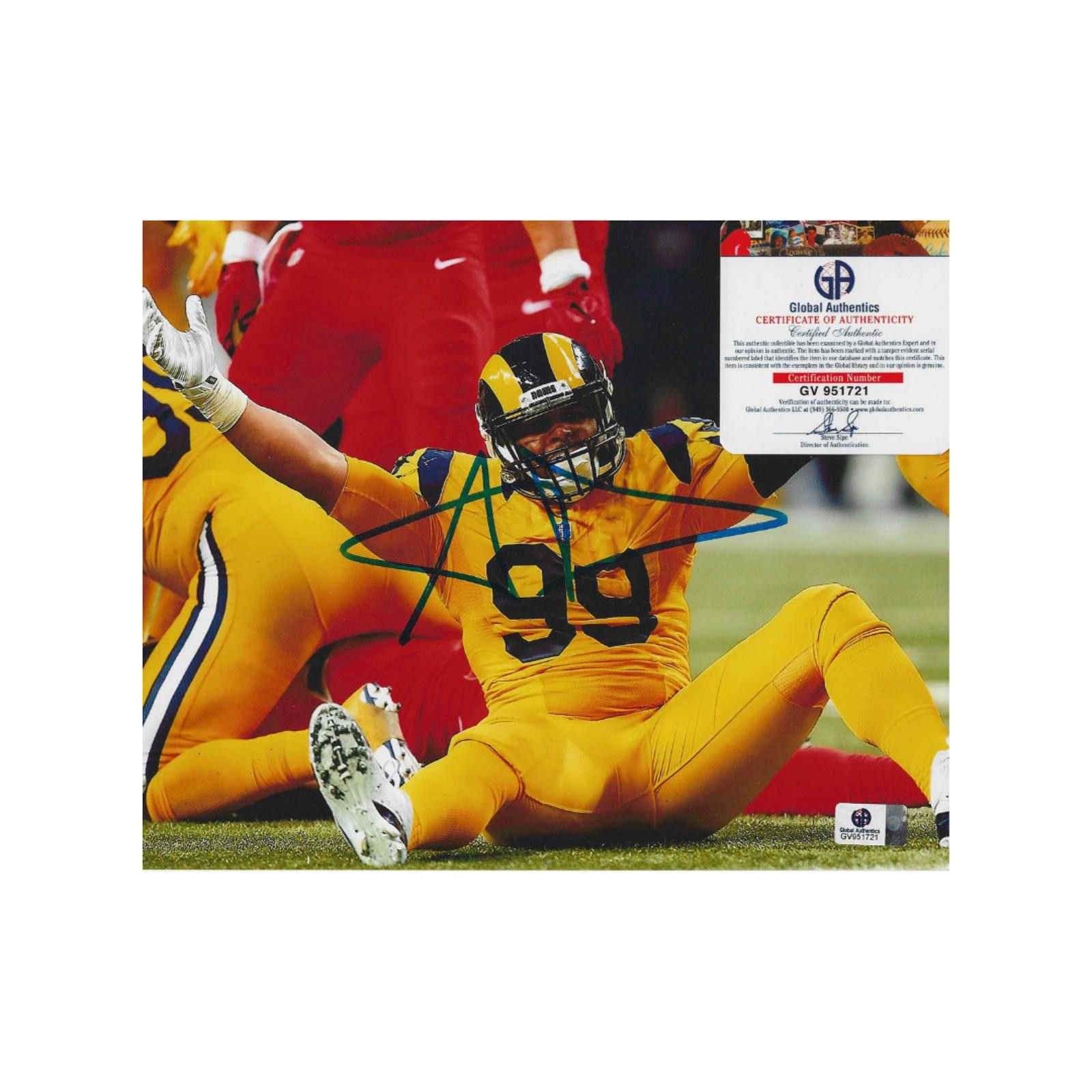 Other Aaron Donald Rams Autographed 8x10 Photo coa W/Frame Size ONE SIZE - 4 Thumbnail