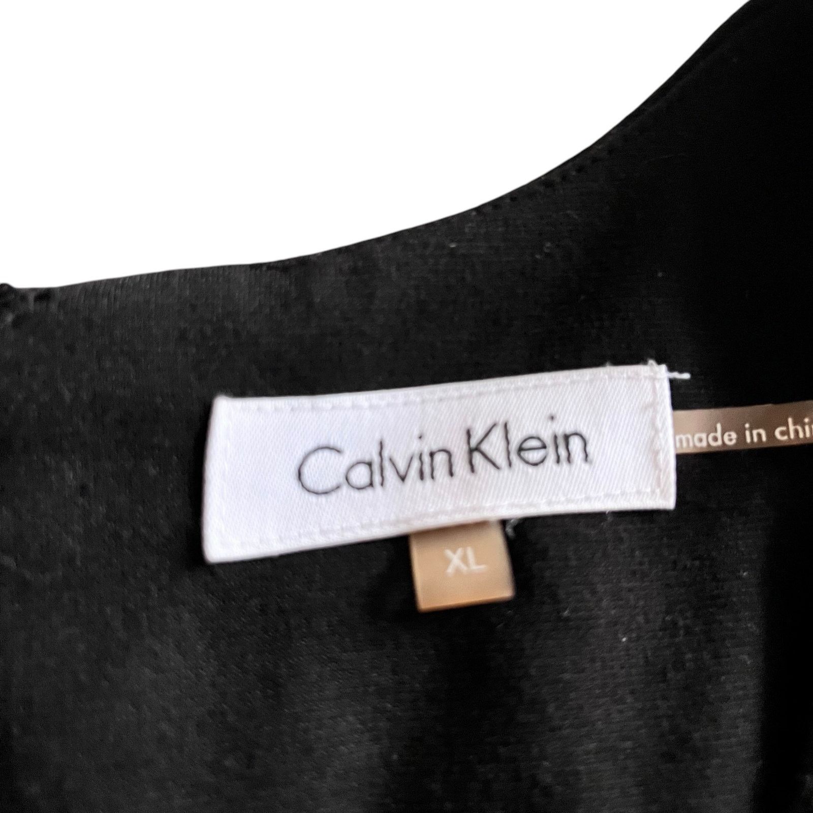 Calvin Klein Calvin Klein Black Sequin Embellished Dressy Evening Top Size XL / US 12-14 / IT 48-50 - 5 Thumbnail