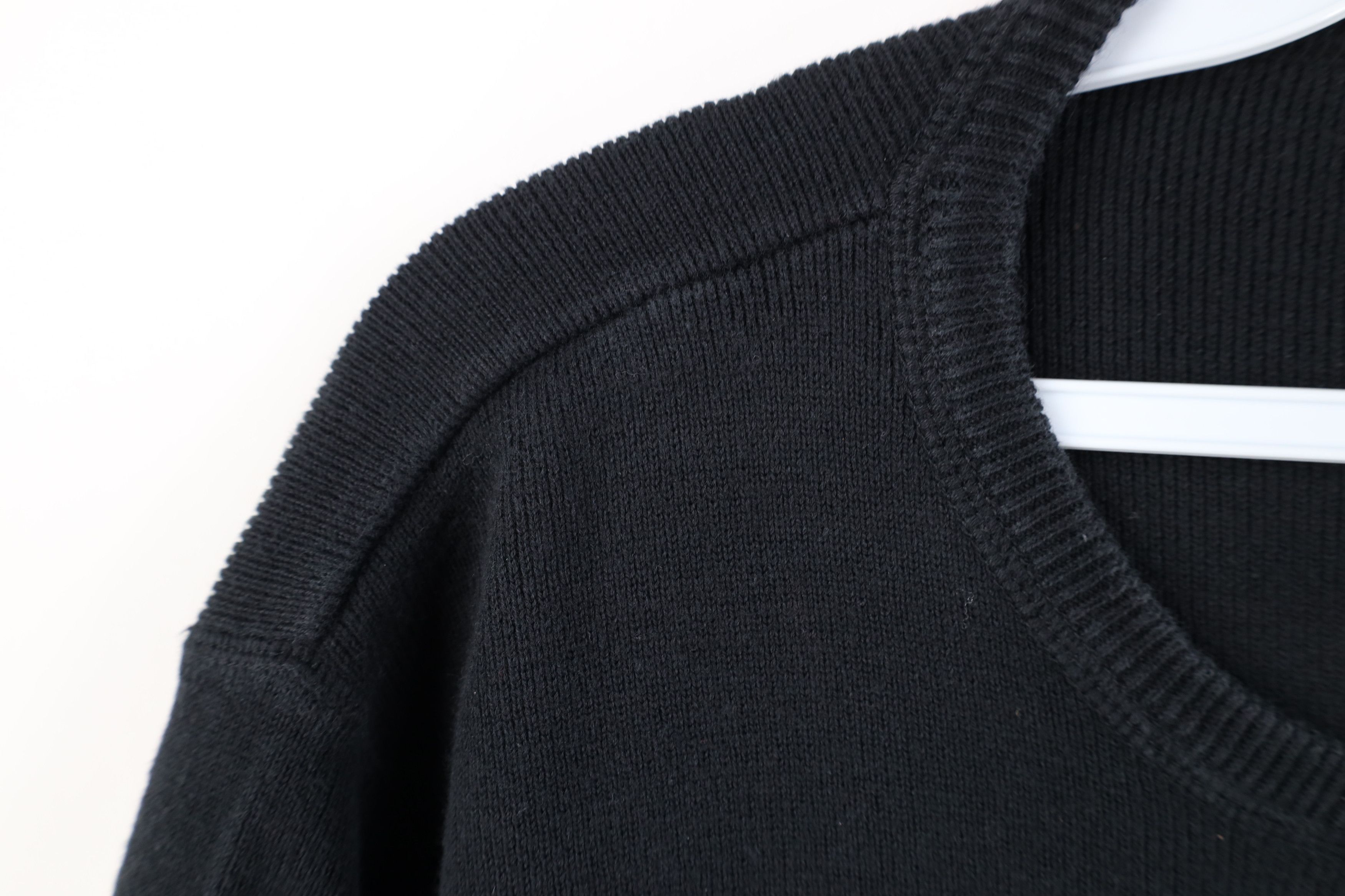 Vintage Vintage 90s Y2K Streetwear Cotton Ribbed Knit Sweater Black Size L / US 10 / IT 46 - 7 Thumbnail
