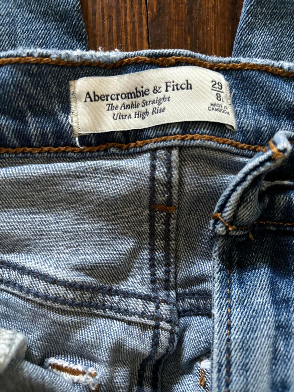 Abercrombie & Fitch Abercrombie & Fitch High Rise Ankle Straight Jeans - Size 29 Size 28" / US 6 / IT 42 - 4 Thumbnail