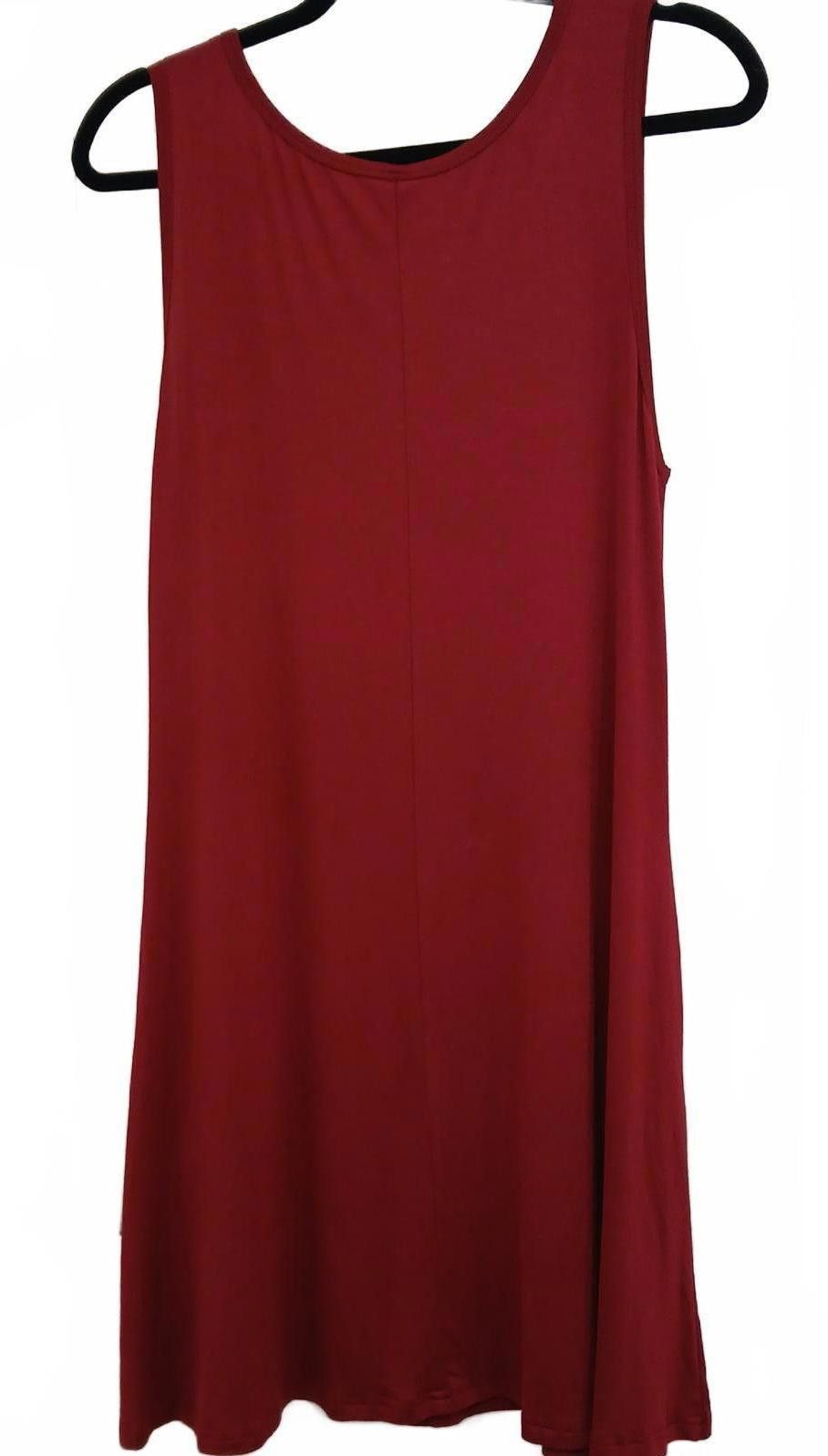 Designer NWT AUSELILY Women's Casual Red Tank Dress Medium Size M / US 6-8 / IT 42-44 - 6 Thumbnail