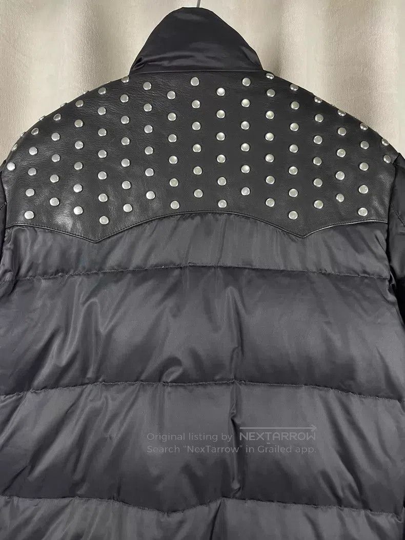 Saint Laurent Paris Saint Laurent Paris Black Studs Mixed Leather Puffer Jacke Size US M / EU 48-50 / 2 - 4 Thumbnail