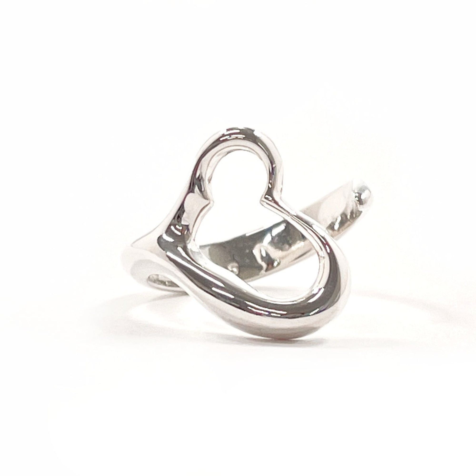 Tiffany & Co. TIFFANY&Co. Tiffany Open Heart Elsa Peretti Ring, Sterling Silver 925, Size 9, Silver, Women's Size ONE SIZE - 1 Thumbnail