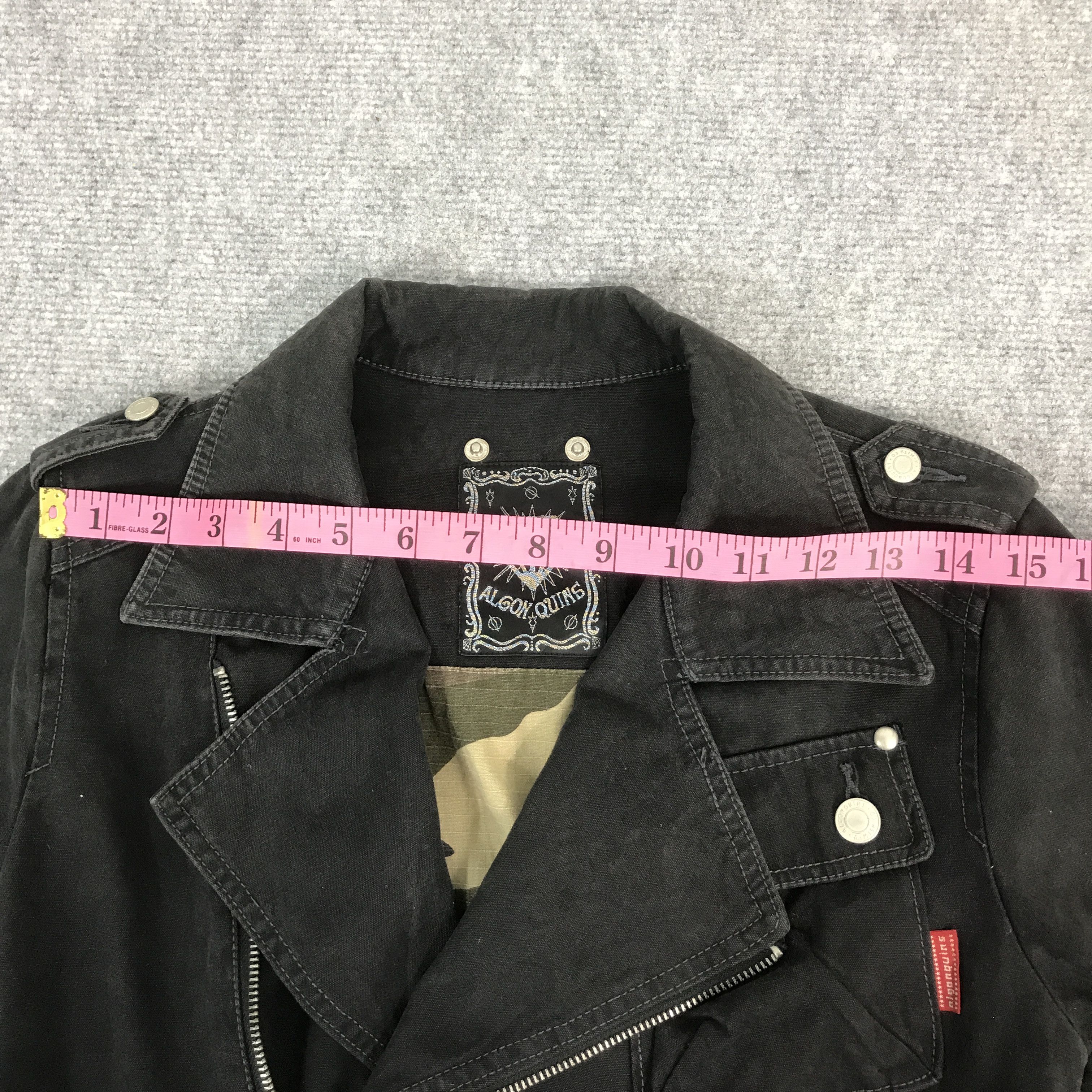 If Six Was Nine × Japanese Brand × Le Grande Bleu (L.G.B.) BLACK PUNK ALGON QUINS JAPAN STYLE DENIM JACKET Size US S / EU 44-46 / 1 - 5 Thumbnail