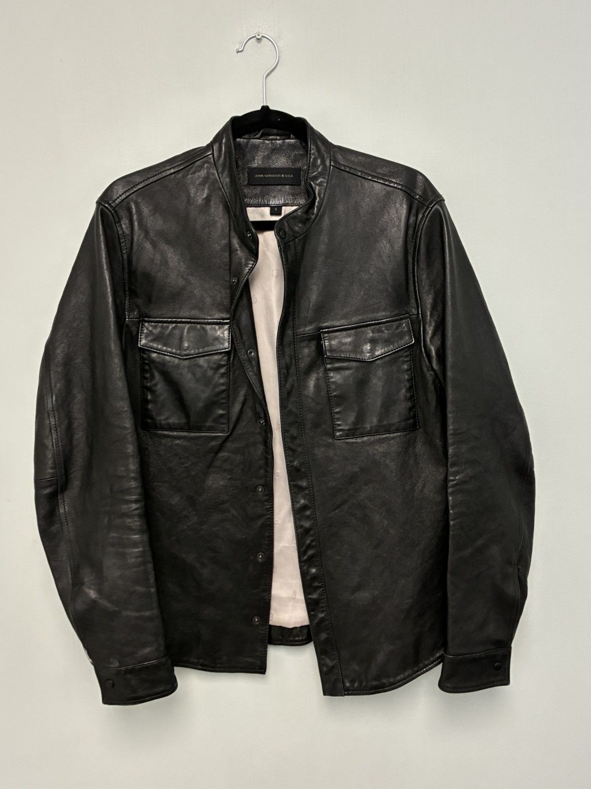 Leather Shirt Jacket Small