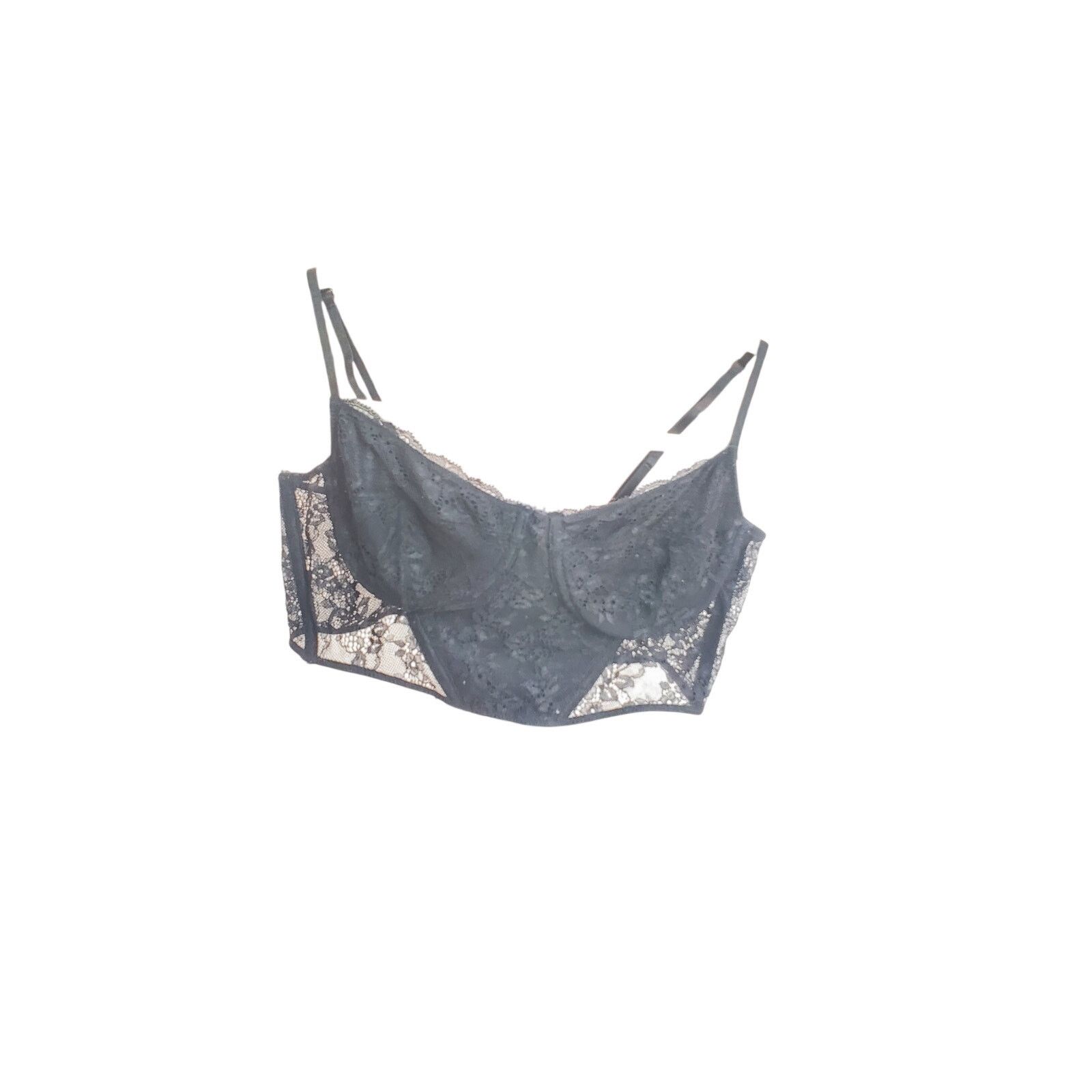 Stradivarius Stradivarius Black Lace Bustier Corset Top Size L Size ONE SIZE - 5 Thumbnail