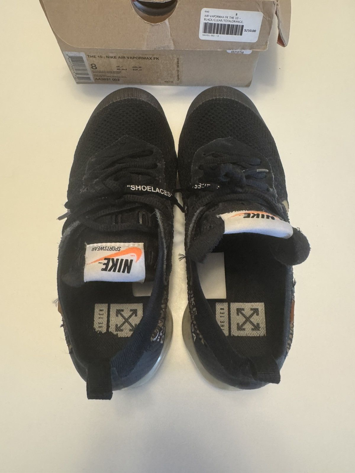 Nike × Off-White The 10: Vapormax Black Size US 8 / EU 41 - 5 Thumbnail