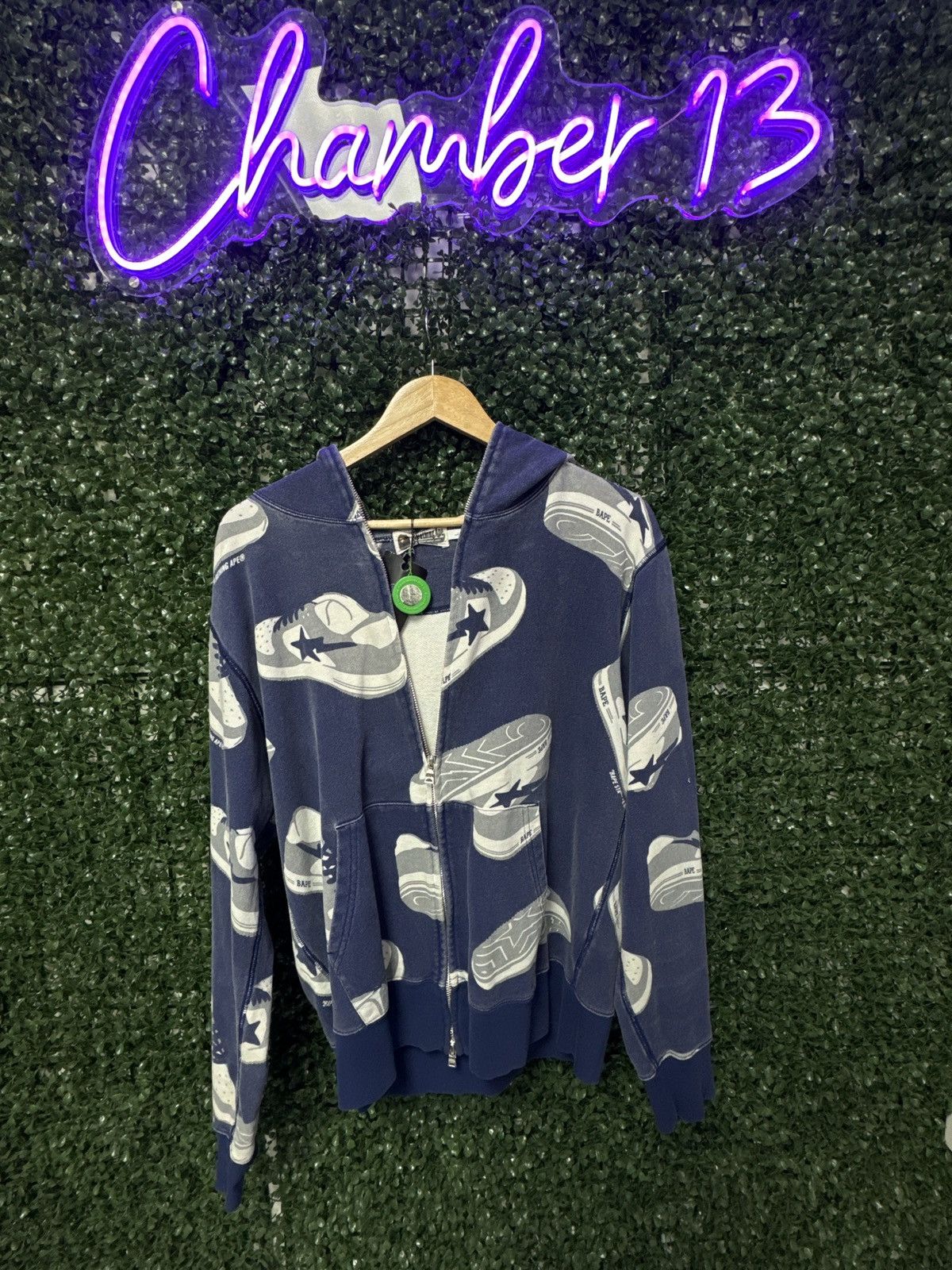 Bape Bapesta zip up hoodie
