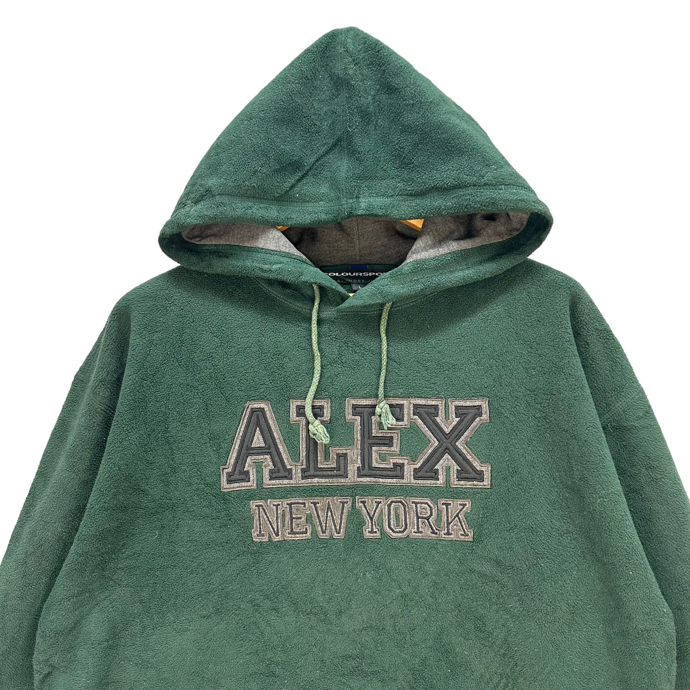 Alexander Julian ALEX NEW YORK EMBROIDERY BIG LOGO FLEECE HOODIE #7555-153 Size US L / EU 52-54 / 3 - 2 Thumbnail
