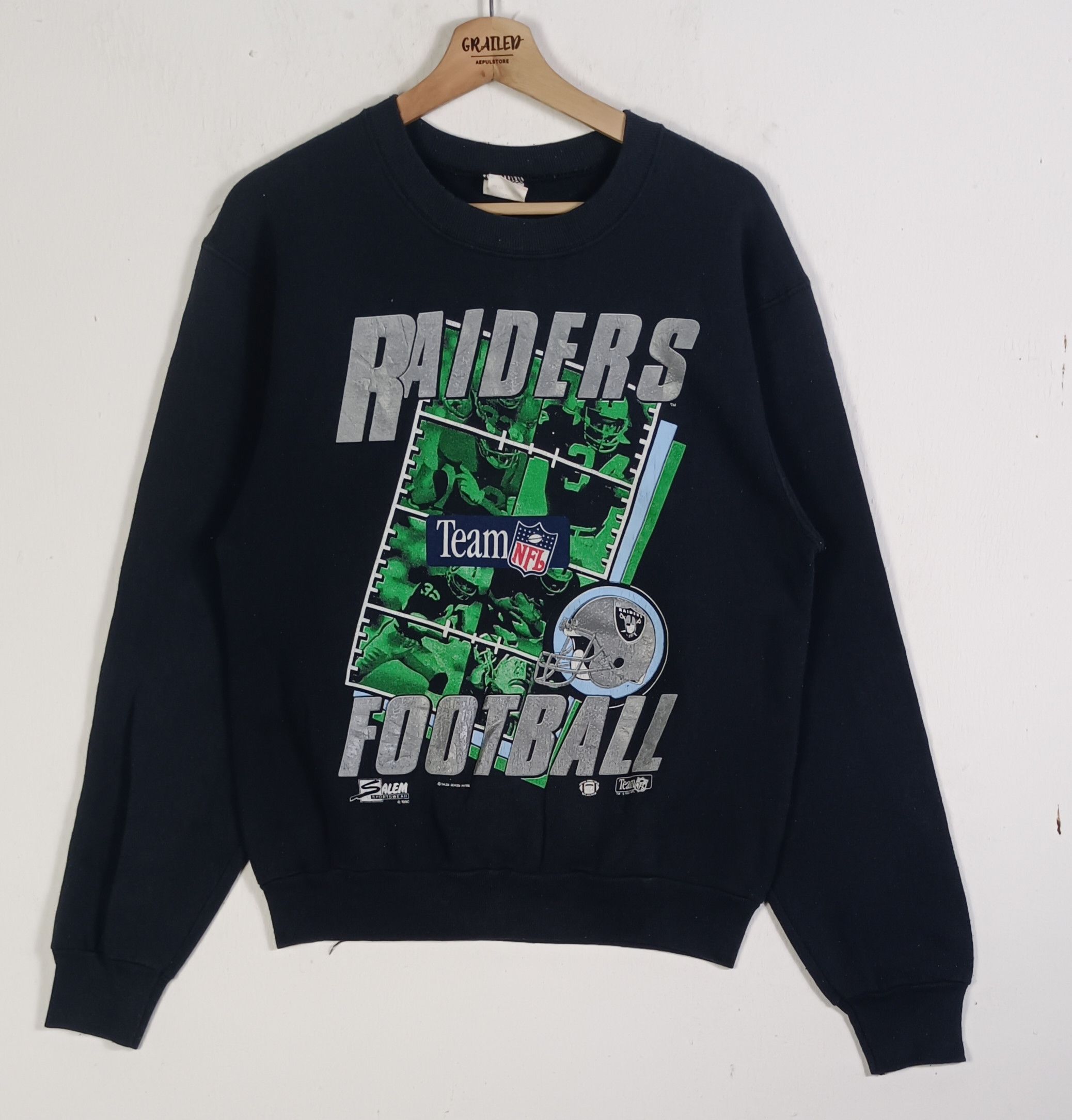 NFL Vintage 90s💥 Raiders Football NFL Salem Sportswear Size US M / EU 48-50 / 2 - 1 Thumbnail