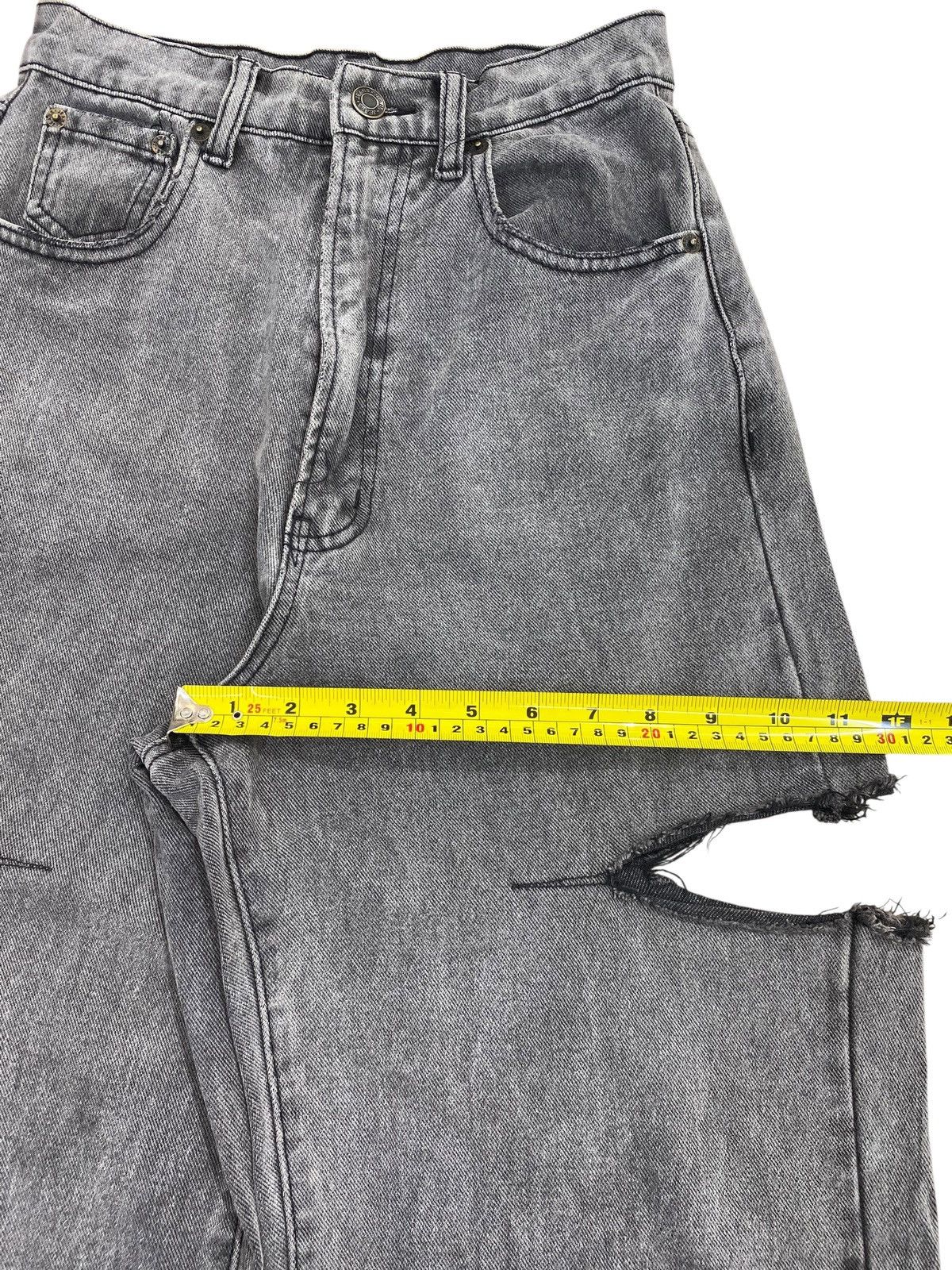 Japanese Brand Japanese Brand GRL Faded Wash Cut Out Style Jeans Size 24" / US 00 / IT 34 - 9 Thumbnail