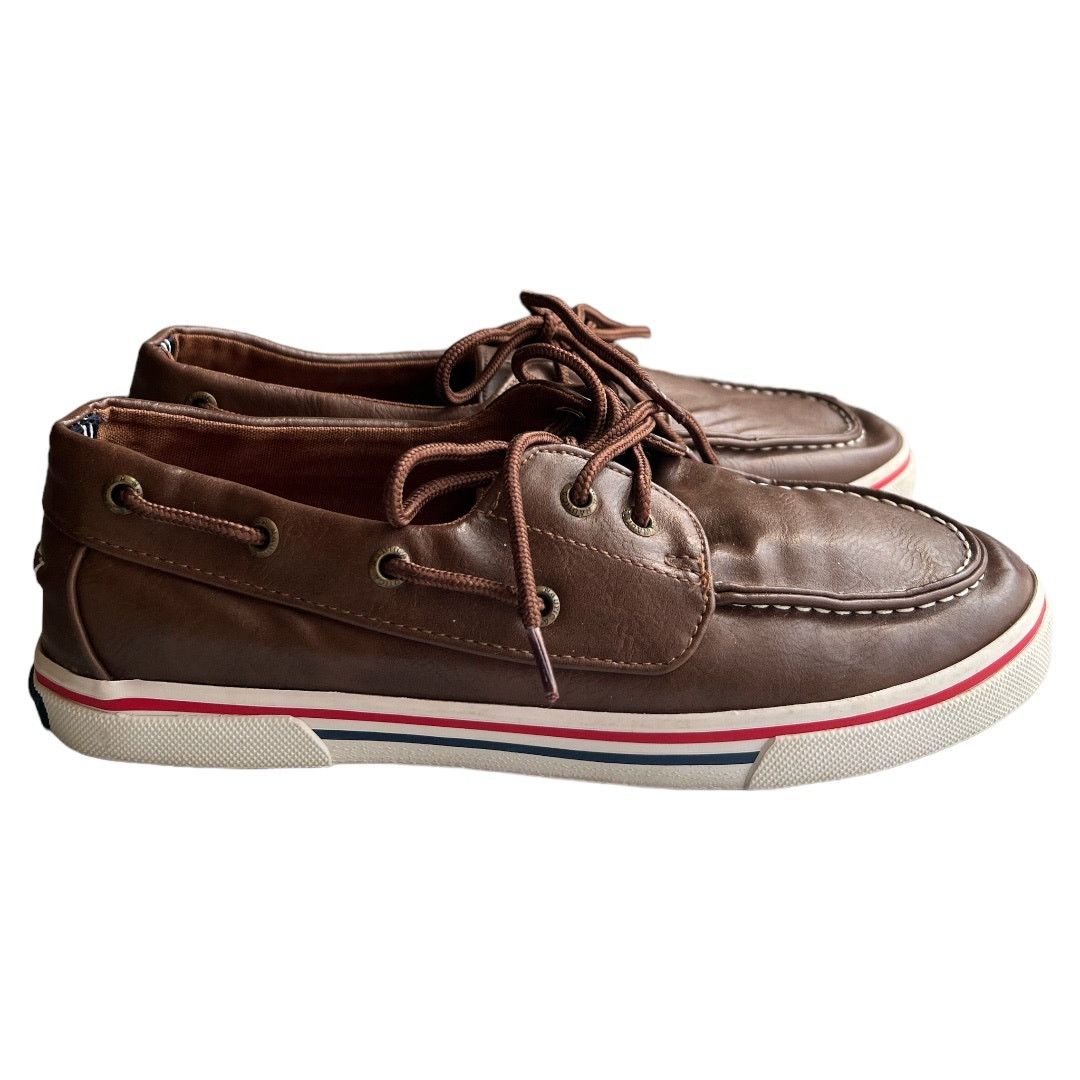 Nautica Nautica Youth Brown Leather Shoes, US5 Size US 5 / EU 37 - 3 Thumbnail