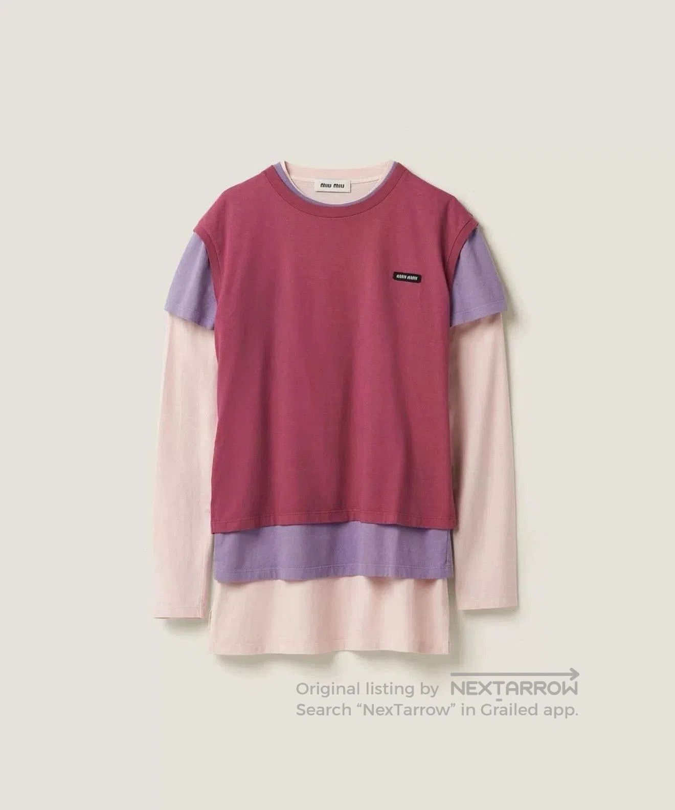 Miu Miu Miu Miu 24SS Purple Pink 3-Piece Sweatshirt. Size M / US 6-8 / IT 42-44 - 4 Thumbnail
