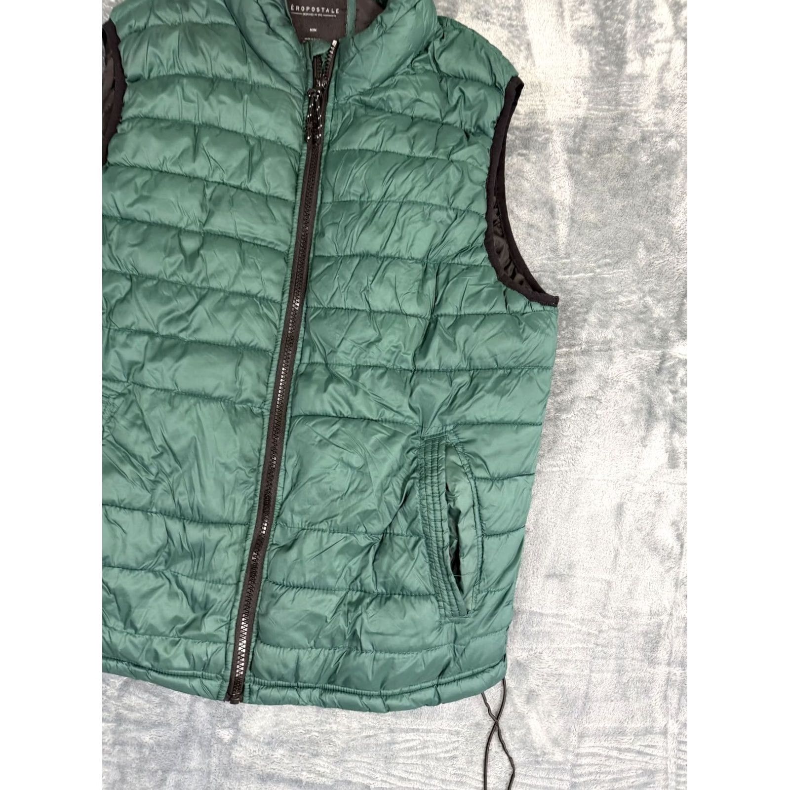 Aeropostale Aeropostale Mens Puffer Vest M Green Warm Quilted Outerwear Size US M / EU 48-50 / 2 - 2 Thumbnail