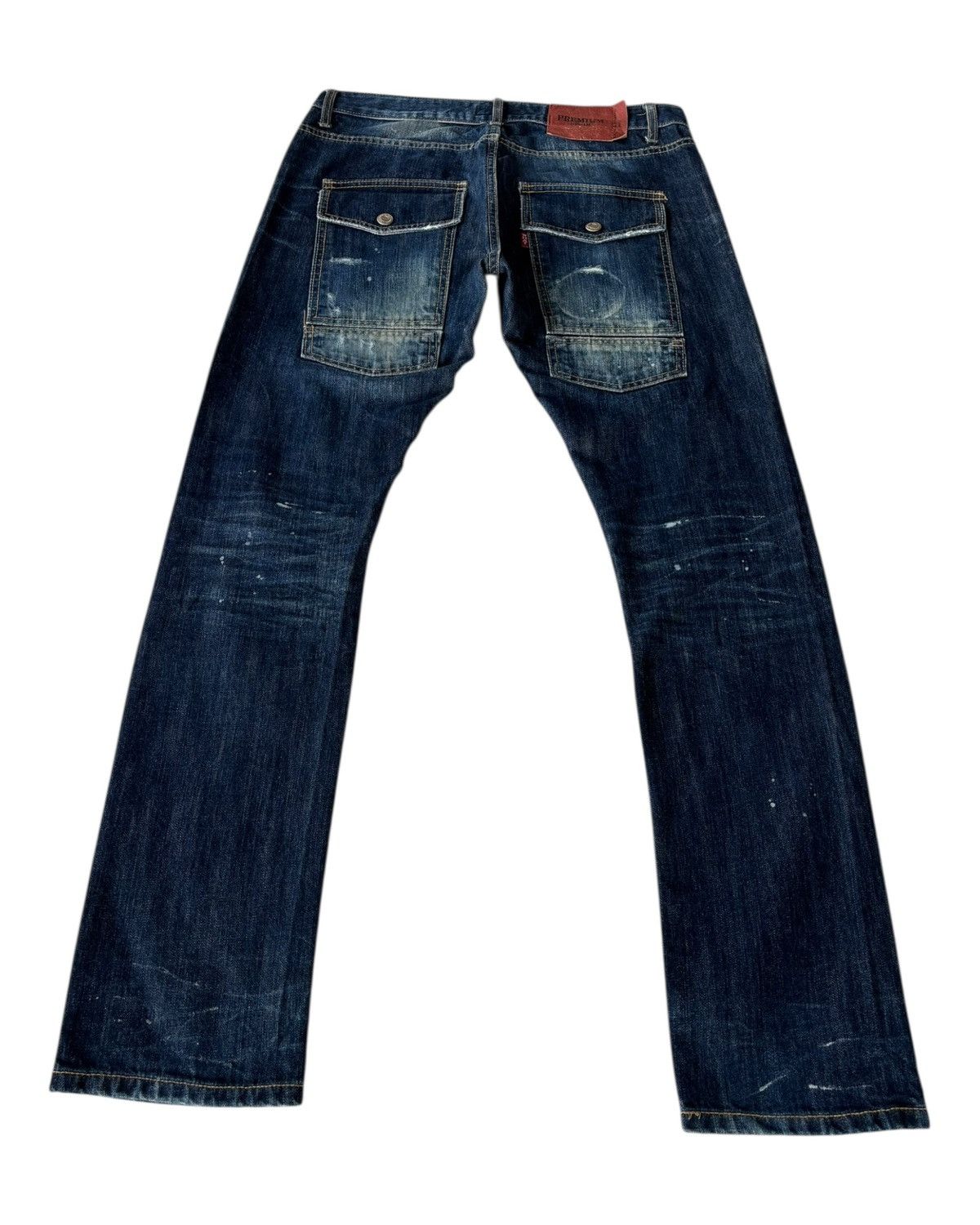 Hysteric Glamour × Japanese Brand Vintage Premium Denim Dot & Stripe Paul Distressed Slim Jean Size US 33 - 11 Thumbnail