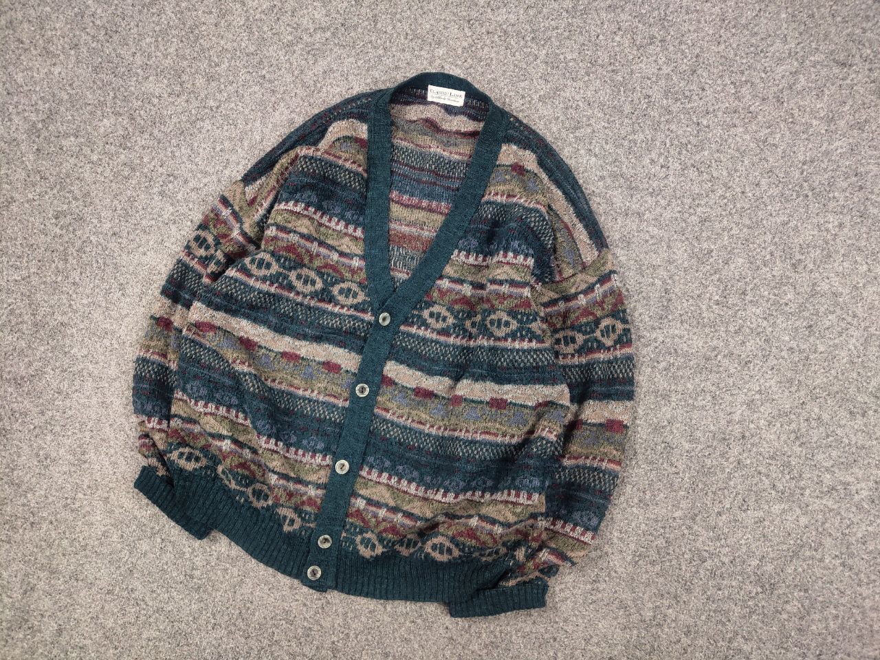 Japanese Brand Vintage Japan coogi Style Wool Blend sweater Cardigan Y2K Size US L / EU 52-54 / 3 - 3 Thumbnail